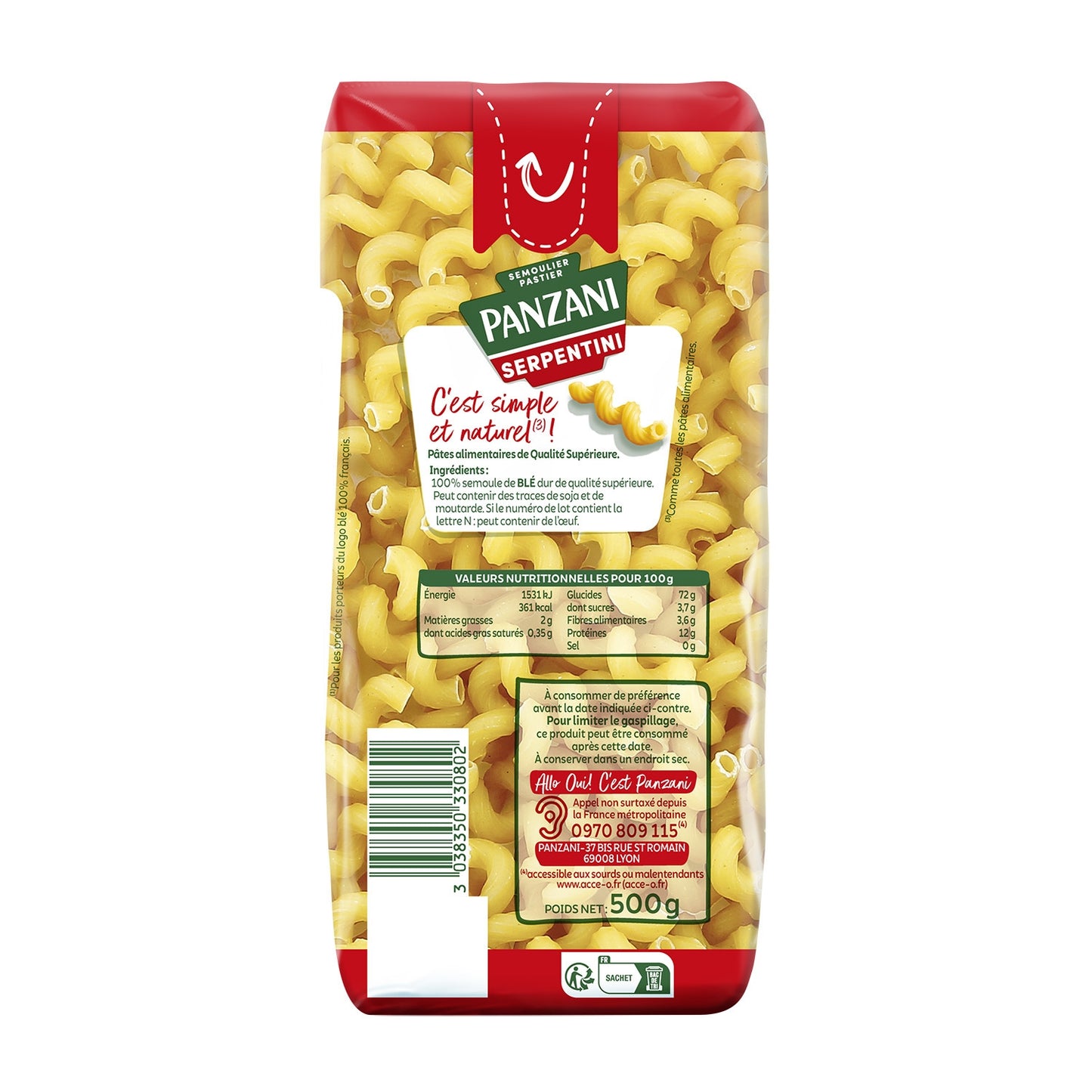 Serpentini-Pasta in 3 Minuten PANZANI