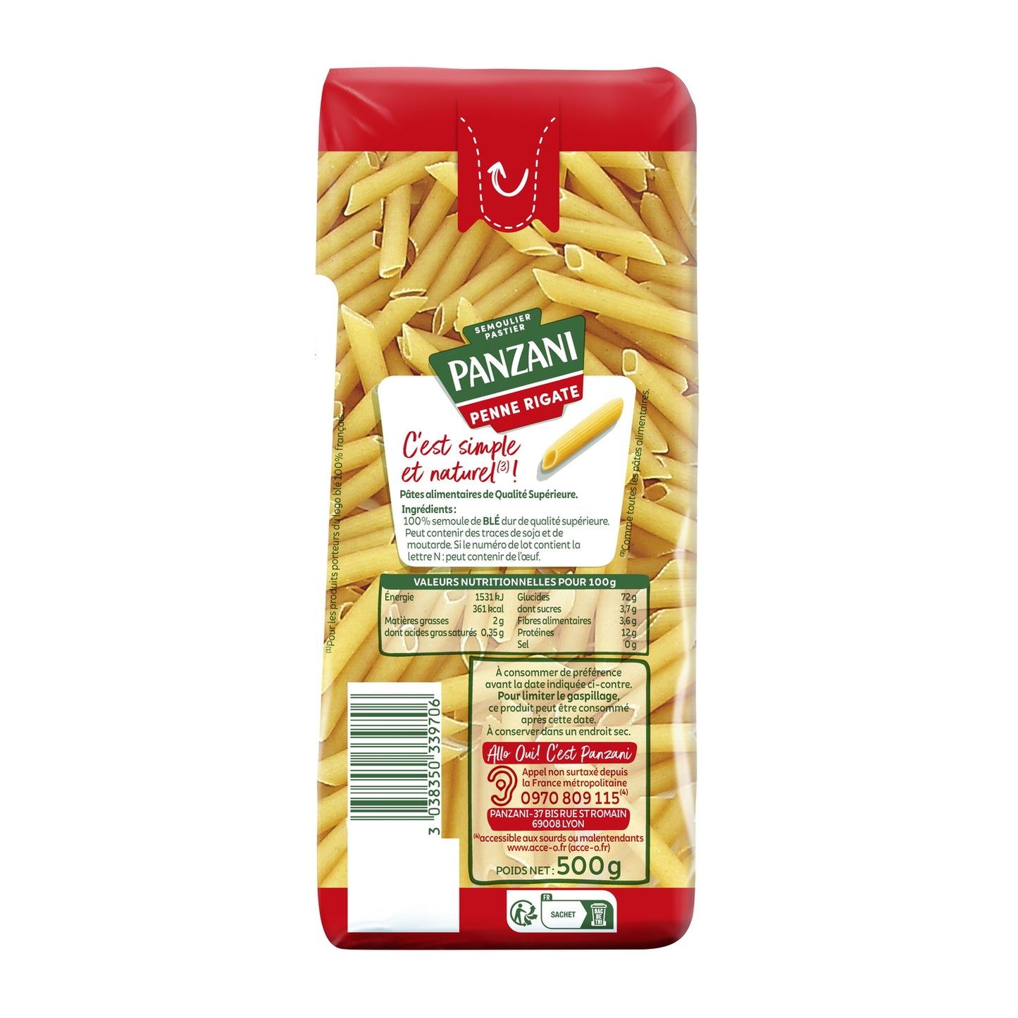 PANZANI 3 Minute Penne Pasta