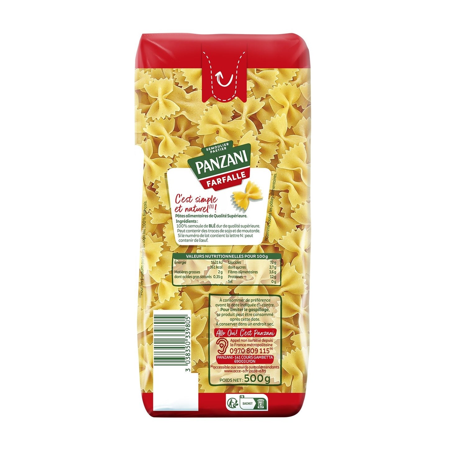 PANZANI 3-Minuten-Farfalle-Nudeln