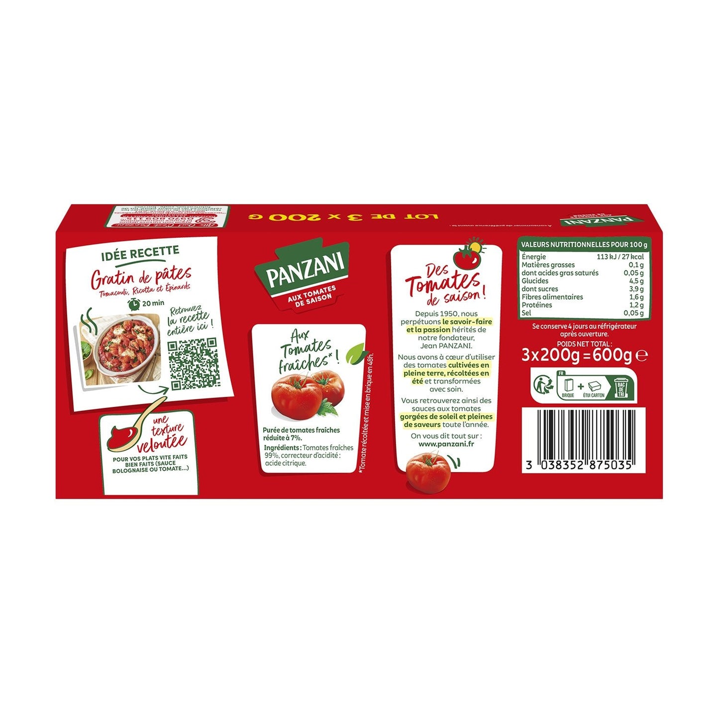 PANZANI Natural Tomacouli Sauce