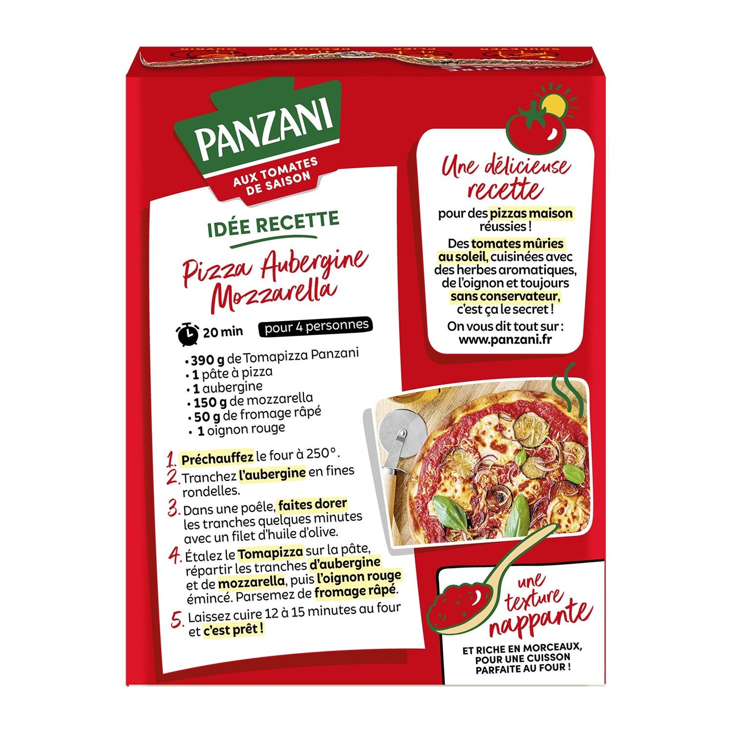 Tomapizza PANZANI Gekochte Tomatensauce für Pizza