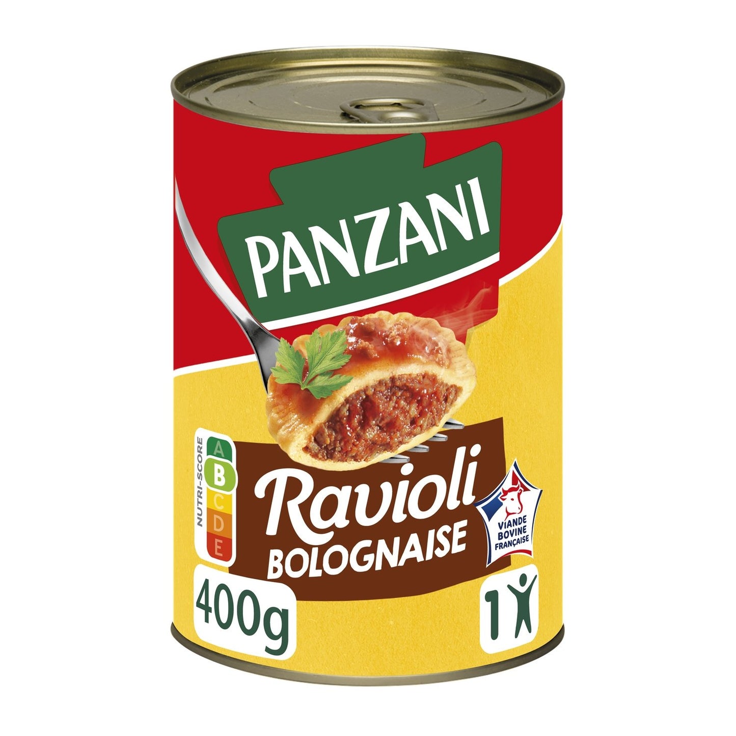 Plat Individuel Ravioli Bolognaise PANZANI la boite de 400g