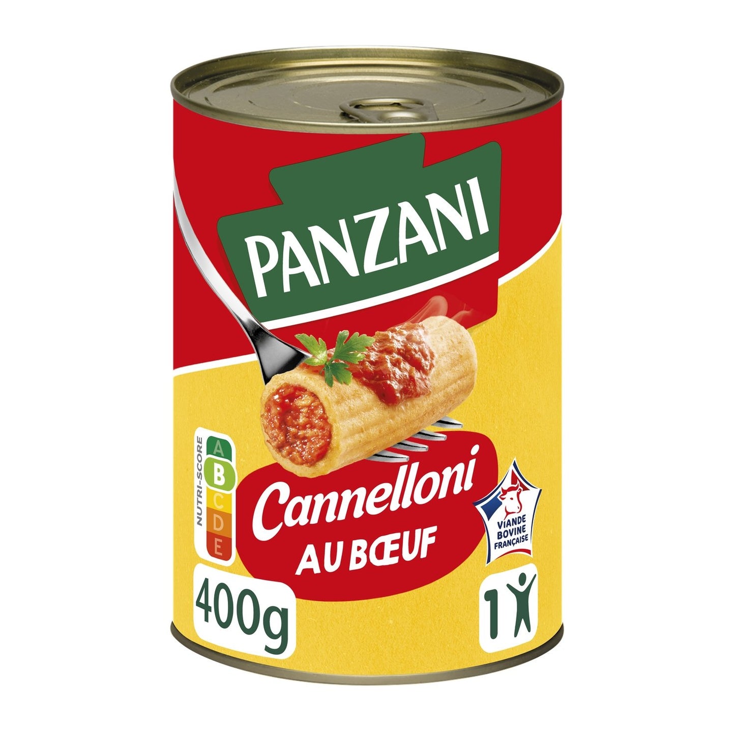 Plat Individuel Cannelloni Pur Bœuf PANZANI la boîte de 400g