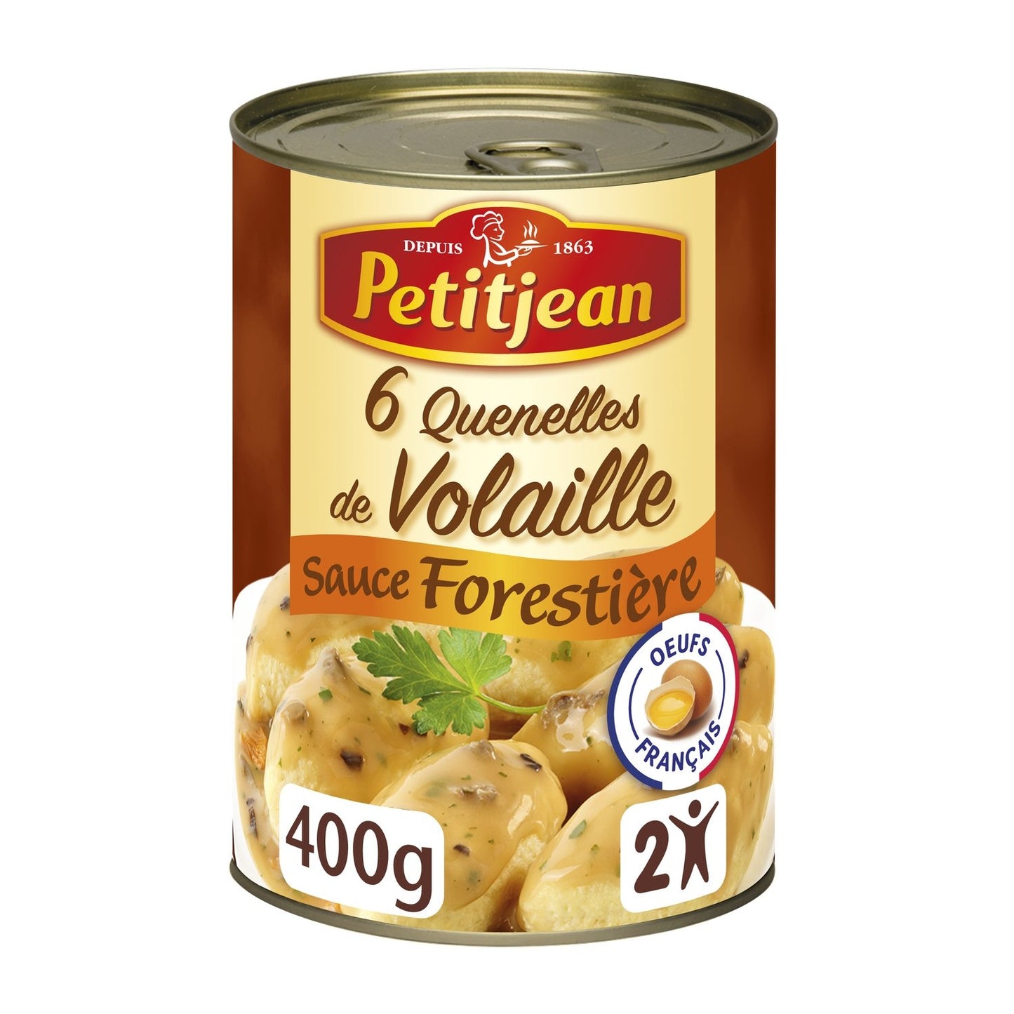 Plat Individuel Quenelles de Volaille PETIT JEAN la boite de 400g