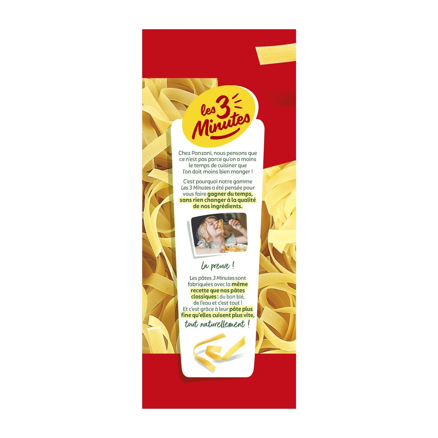 Pâtes Tagliatelle les 3 Minutes PANZANI