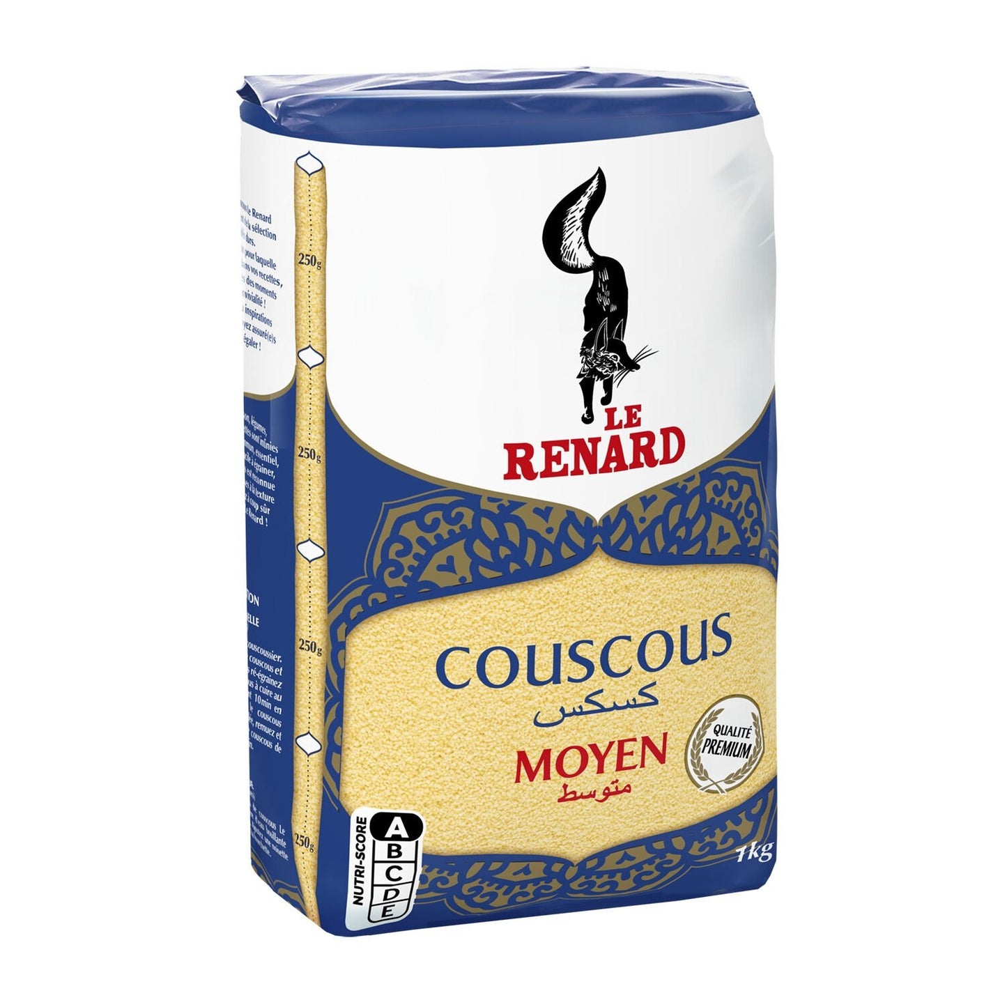 Couscous Moyen LE RENARD le paquet d'1Kg