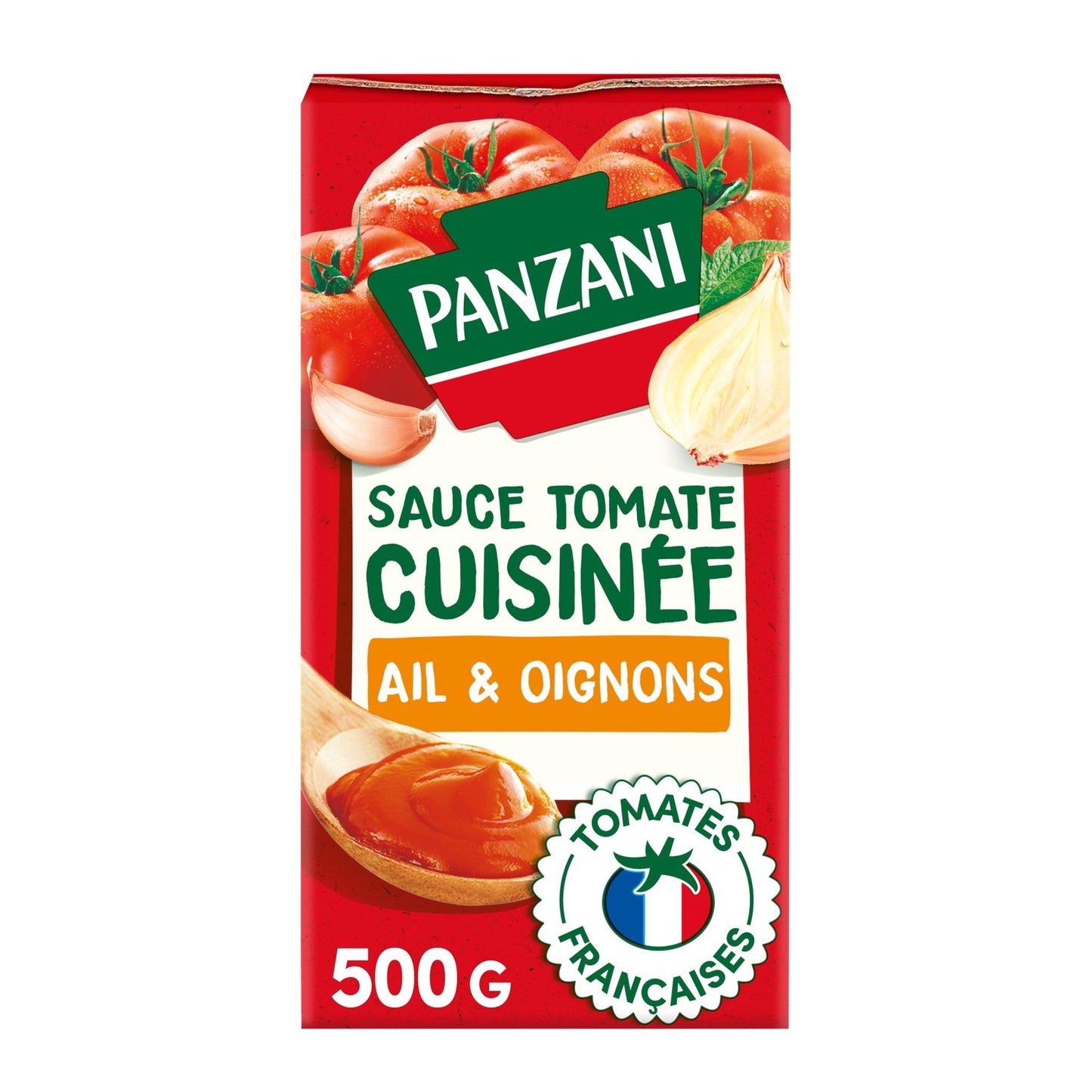 Sauces Tomates Ail/oignons PANZANI la brique de 500 g