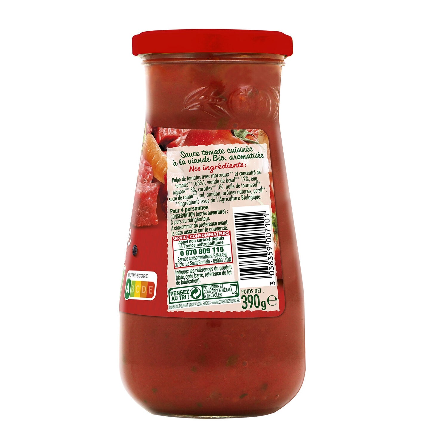 PANZANI Bio-Bolognese-Sauce