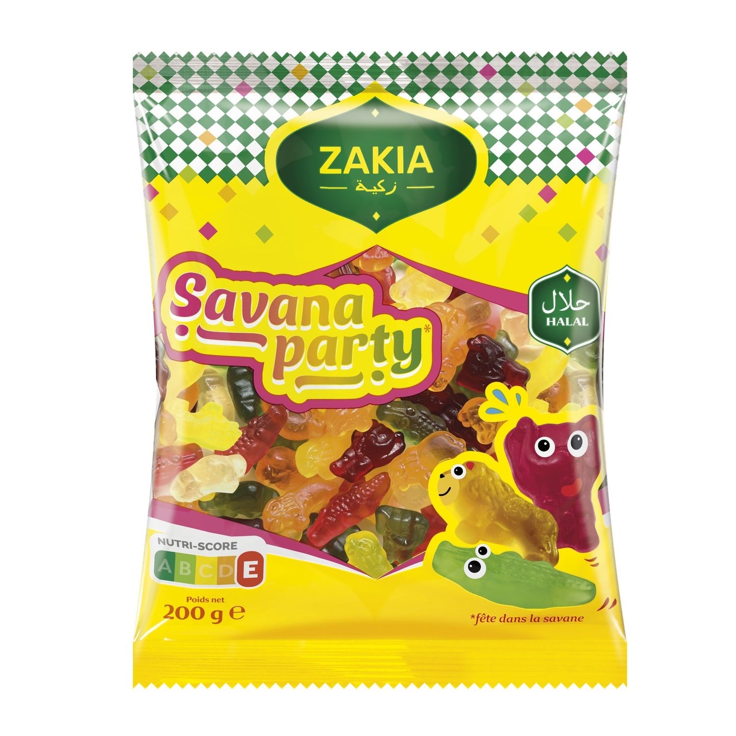 Bonbons Savana Party Halal ZAKIA le paquet de 200g