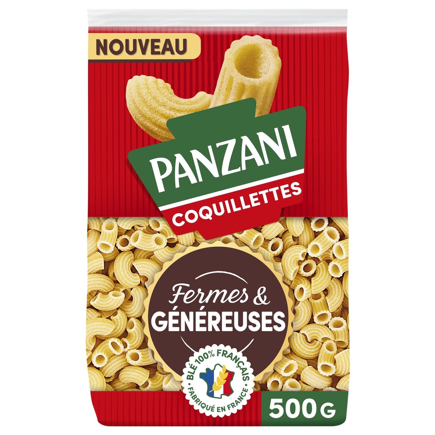 Pâtes Coquillettes PANZANI le paquet de 500g