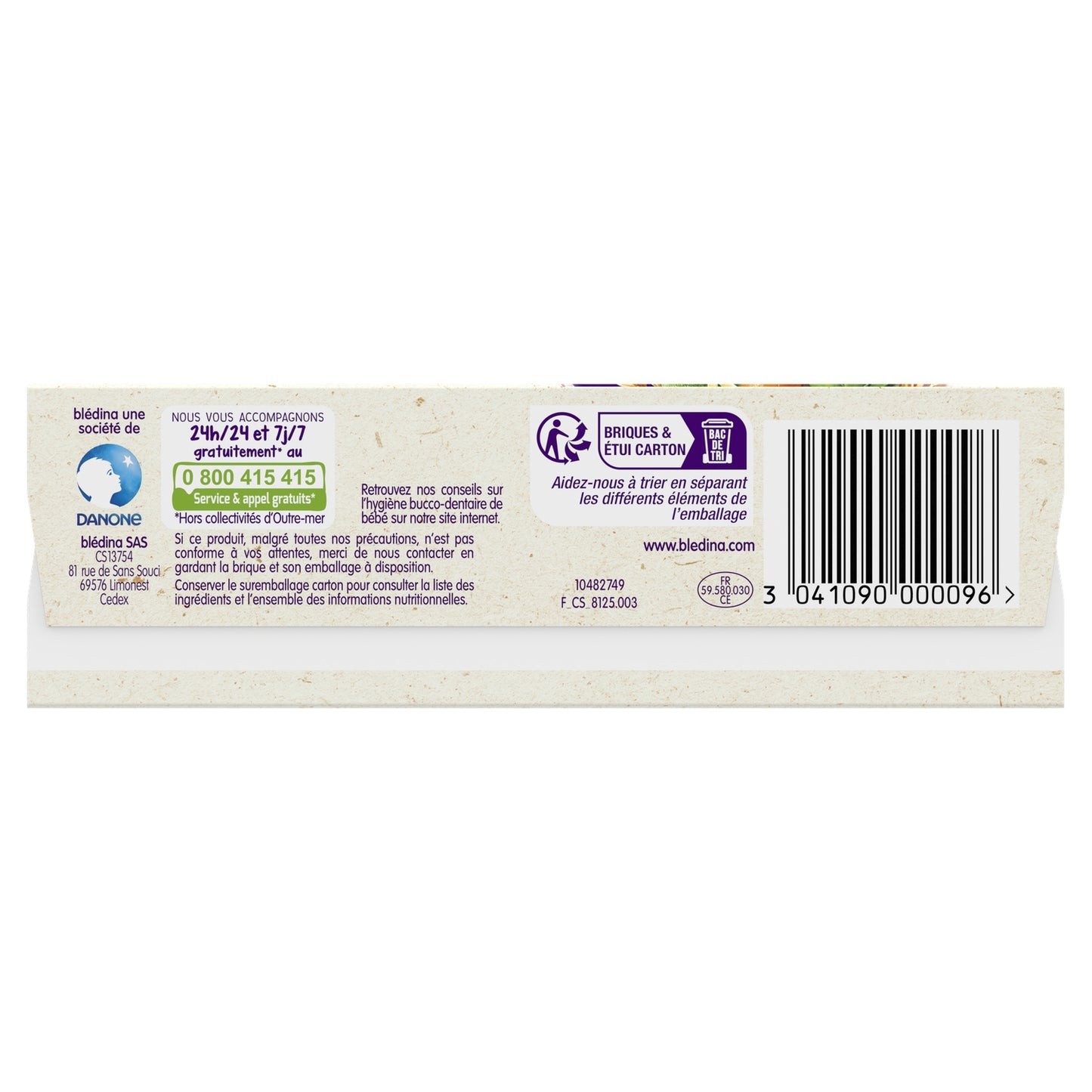 Baby Milk and Cereals From 12 Months Evening Meal Varied Vegetable Flavor Blédiner Growth BLEDINA