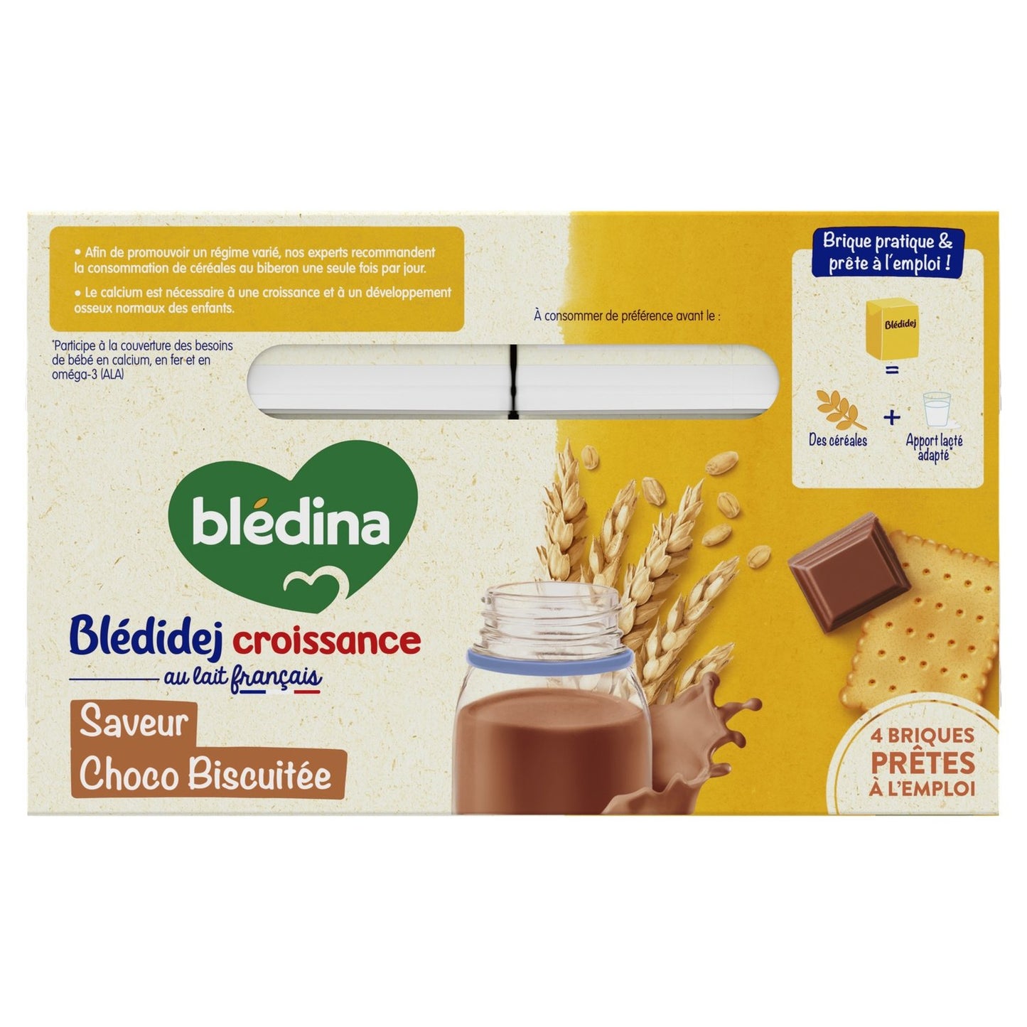 Céréales Bébé Dès 12 Mois Saveur Choco Biscuité Croissance Blédidej BLEDINA