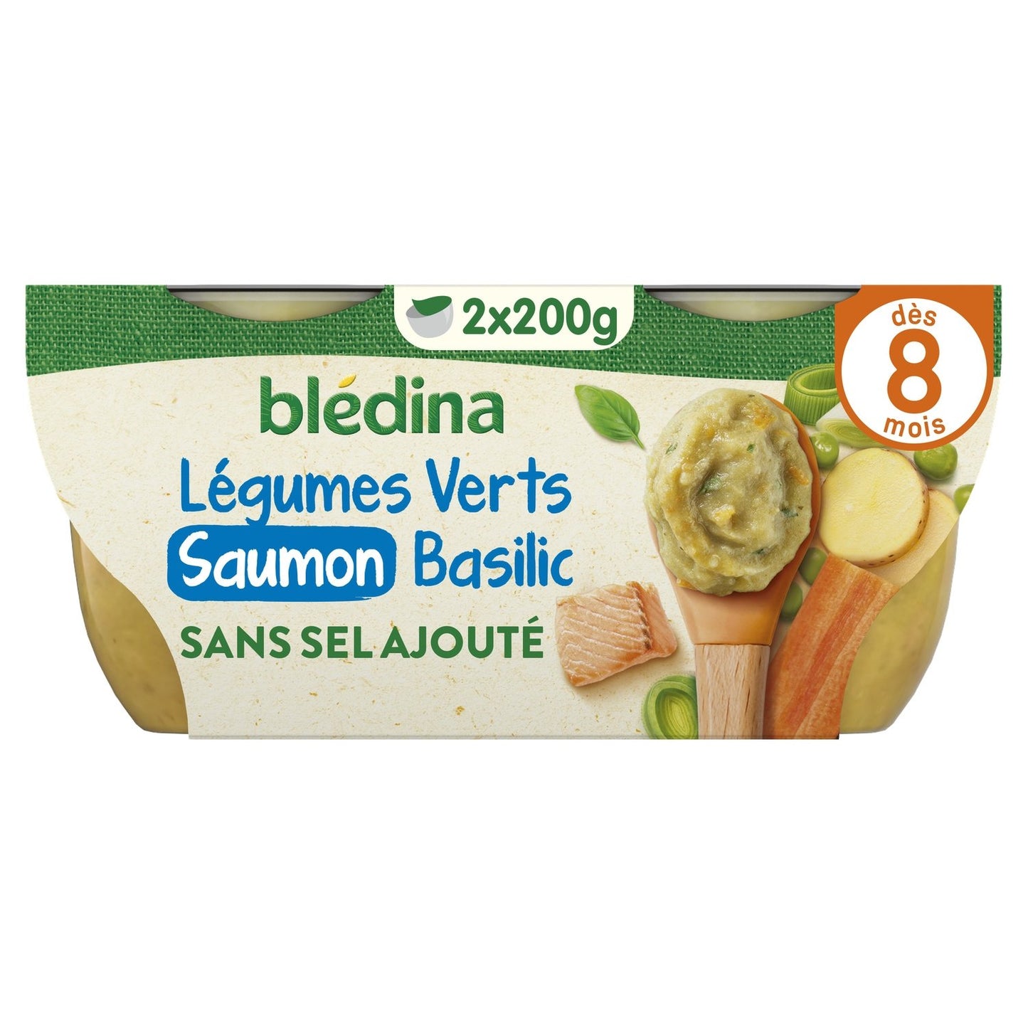 Baby Dish From 8 Months BLEDINA Small Vegetable Casseroles with Salmon