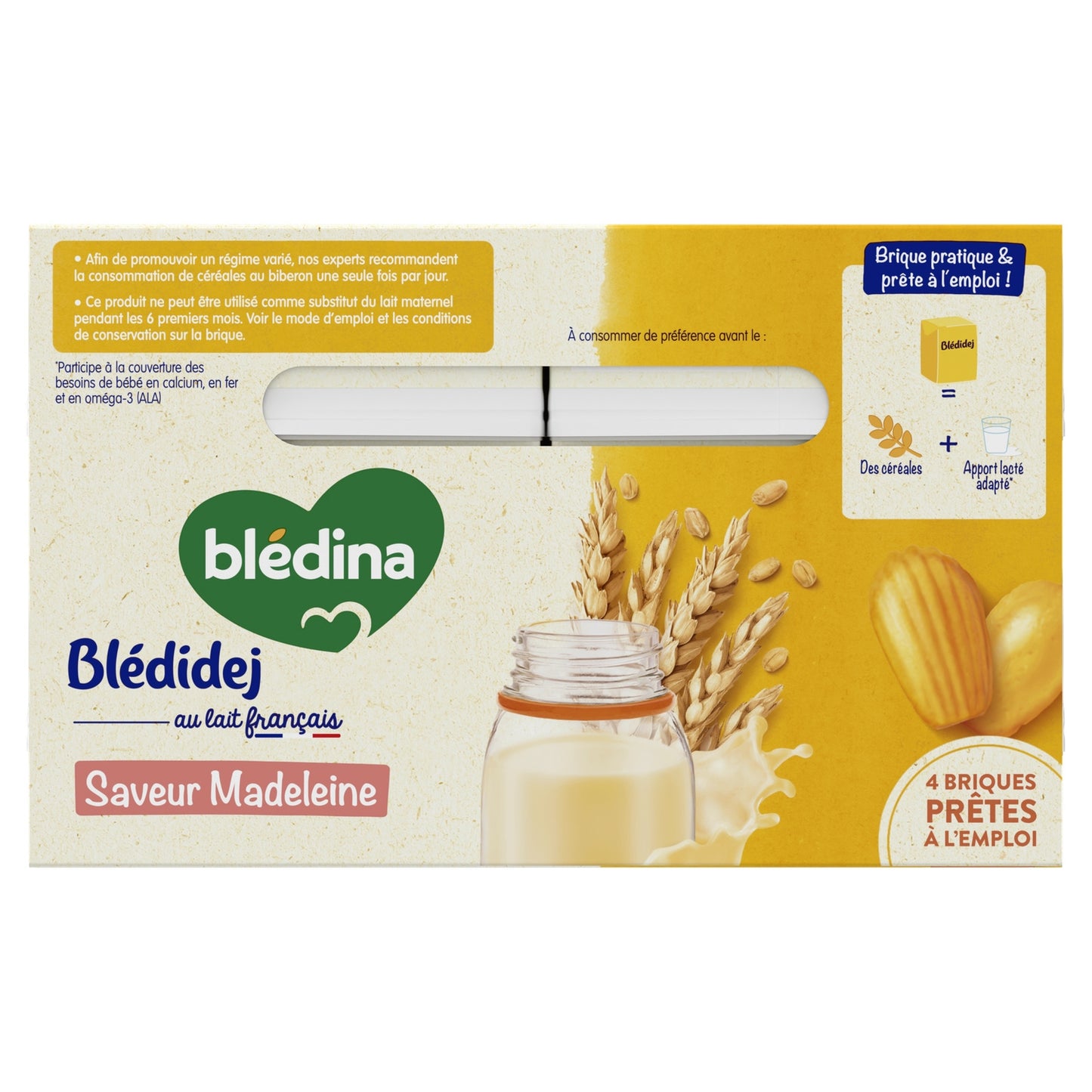 Baby Cereals From 9 Months Madeleine Flavor Blédidej BLEDINA