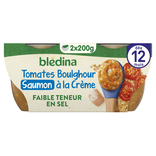 Plat Bébé Dès 12 Mois Délice de Tomates Boulghour Saumon BLEDINA