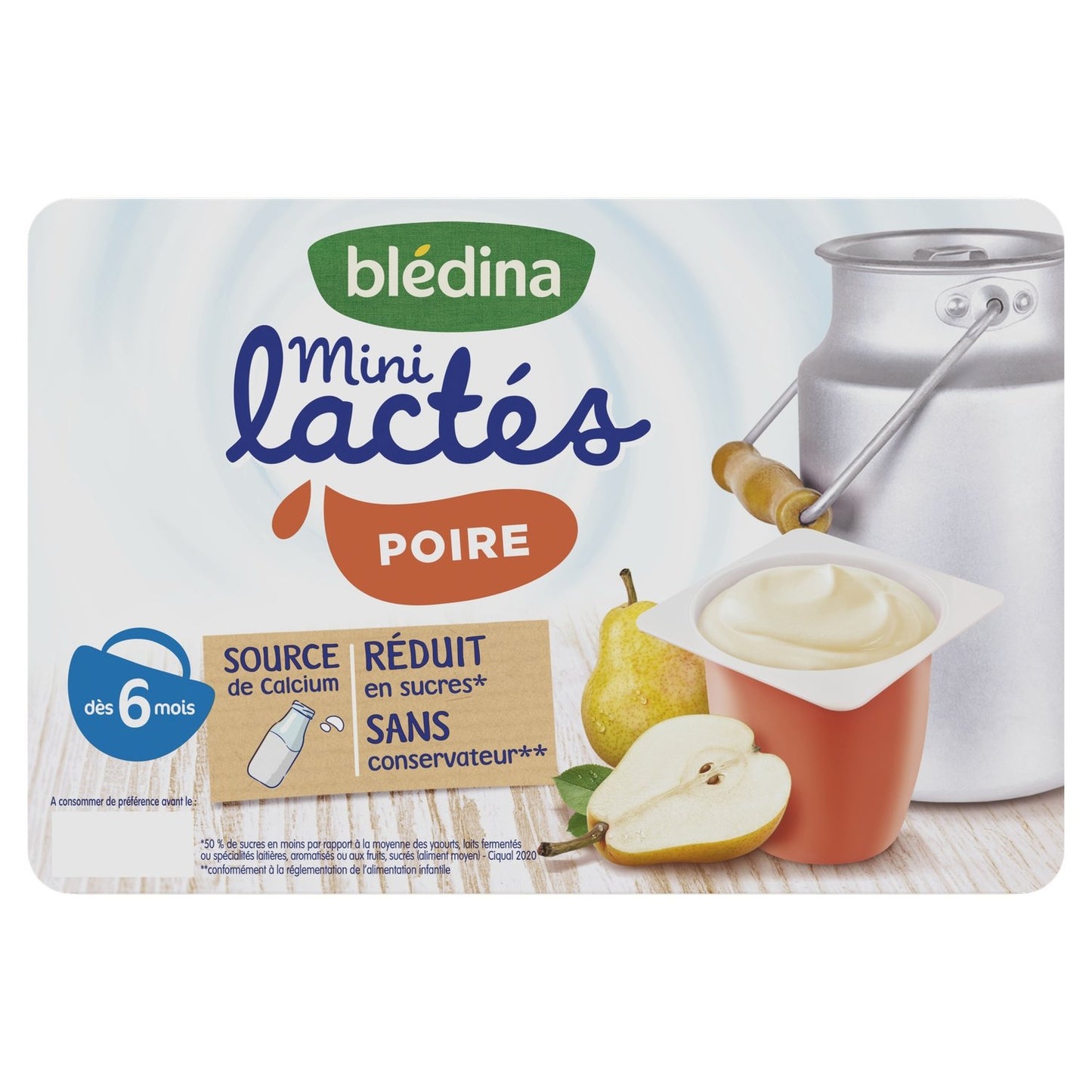 Dessert Lacté Bébé Dès 6 Mois Poire Mini Lactés BLEDINA
