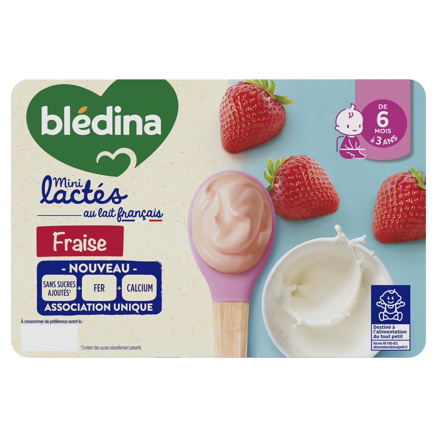 Dessert Lacté Bébé Dès 6 Mois Fraise Mini Lactés BLEDINA