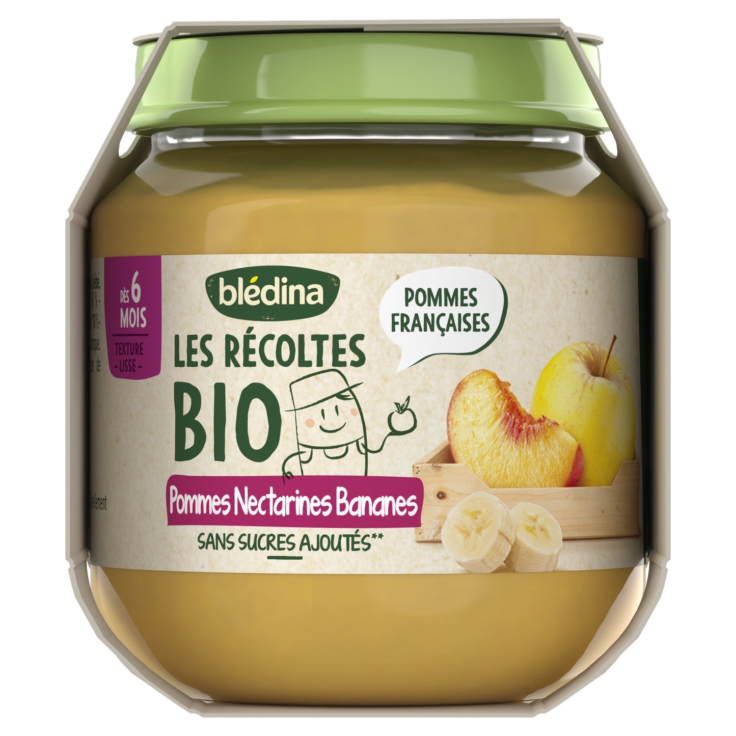 Baby Compote From 6 Months Apples Nectarines Bananas Les Récoltes Bio BLEDINA