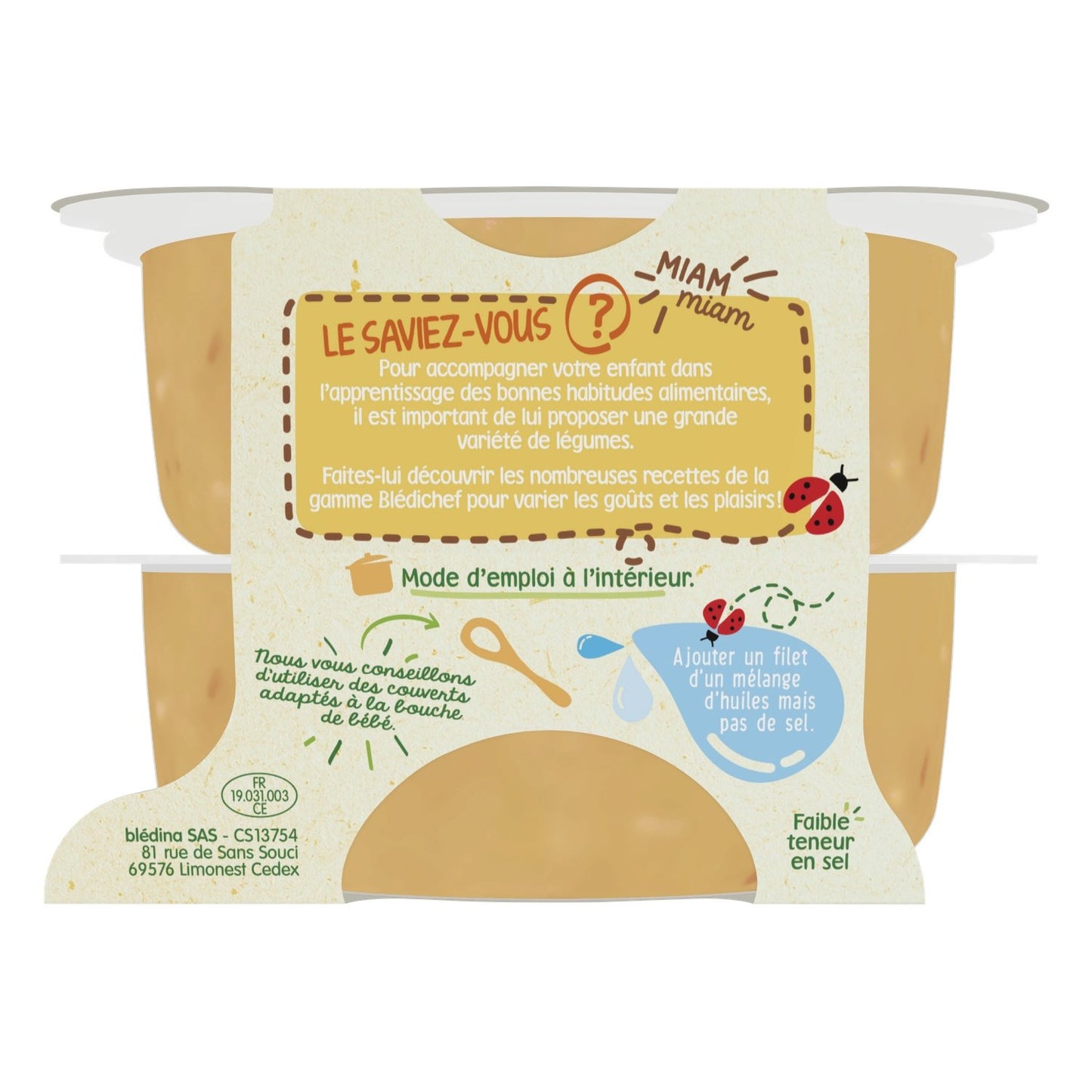 Plat Bébé Dès 12 Mois Riz aux Légumes et Poulet Blédichef BLEDINA