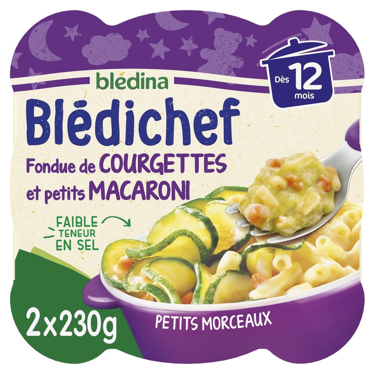 Baby Dish From 12 Months Zucchini and Macaroni Fondue Blédichef BLEDINA