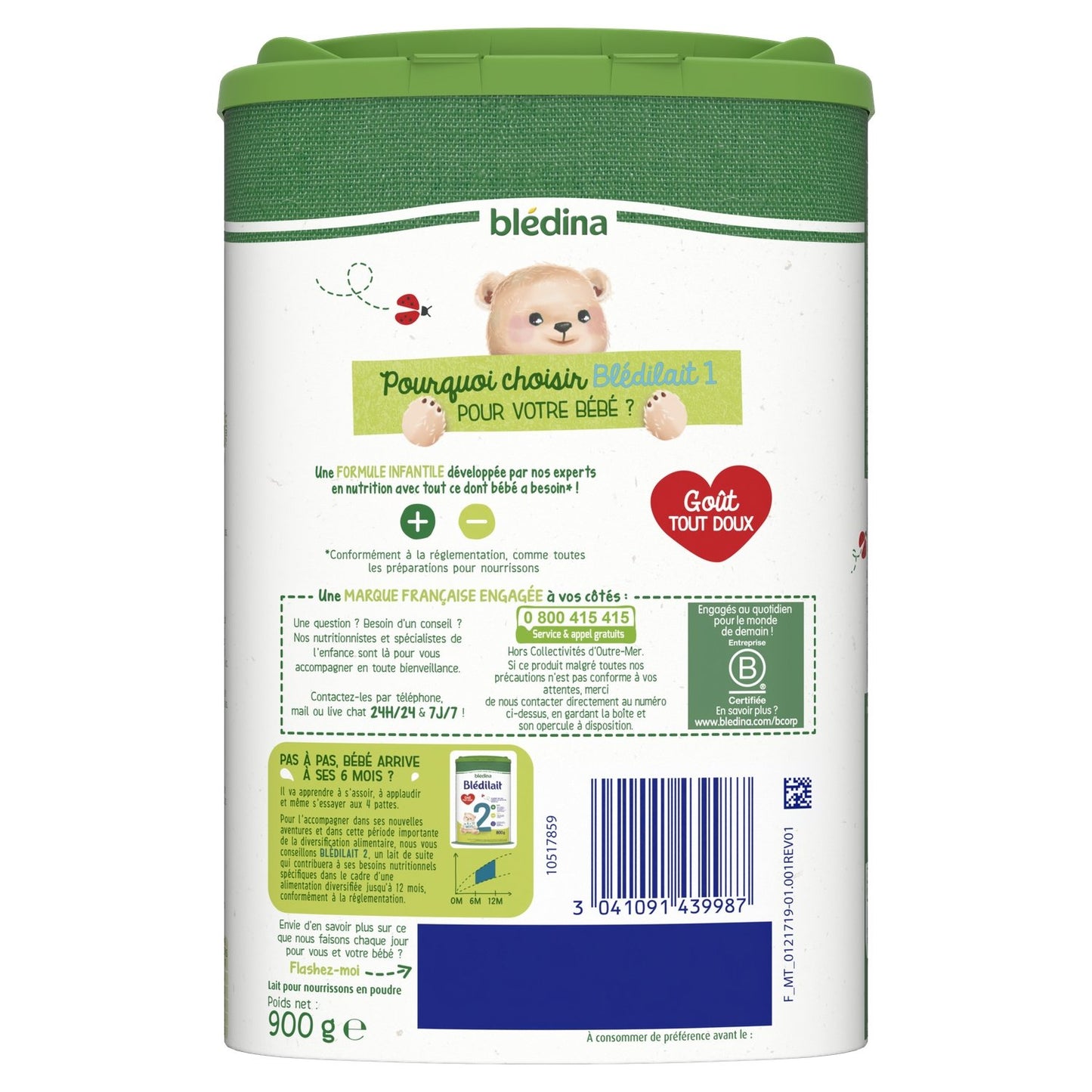 Blédilait BLEDINA Powdered Baby Milk 1st Age From Birth