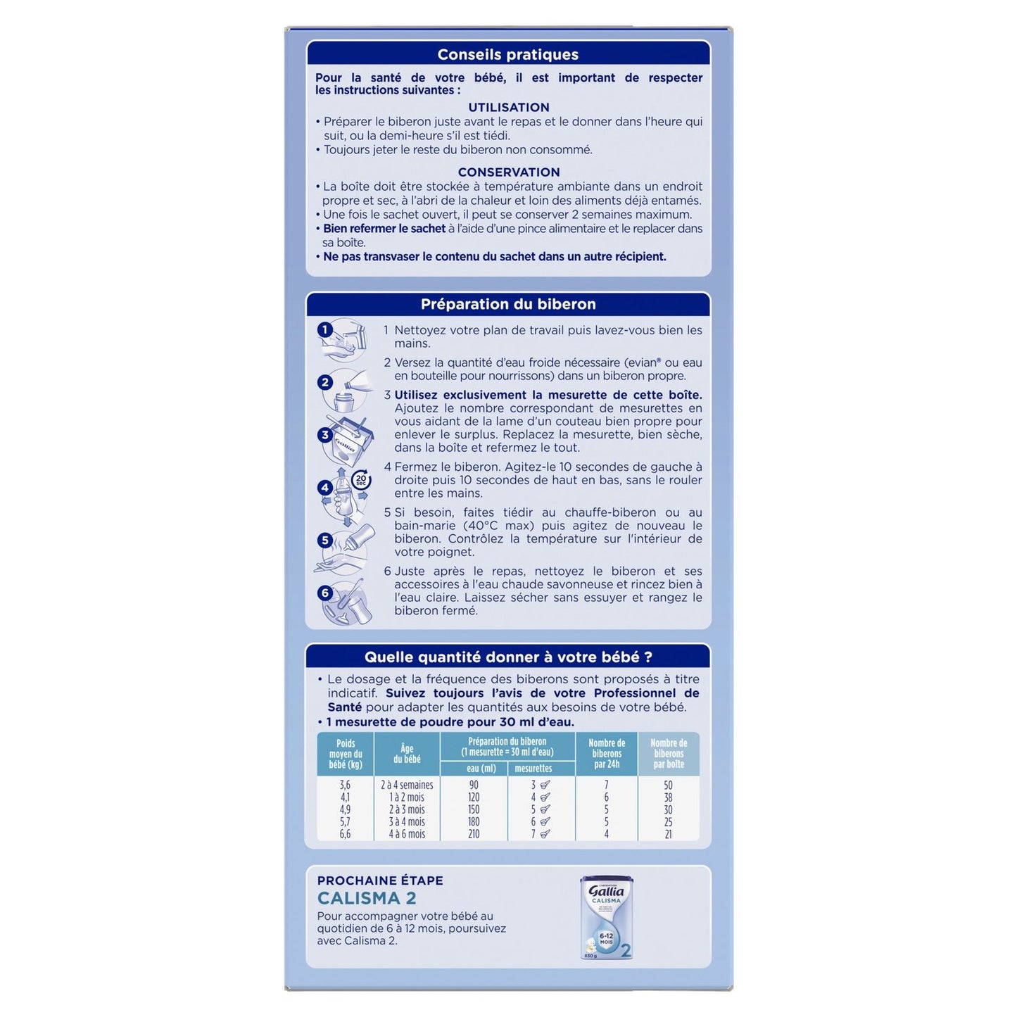 Calisma GALLIA Powdered Baby Milk 1st Age 0-6 Months