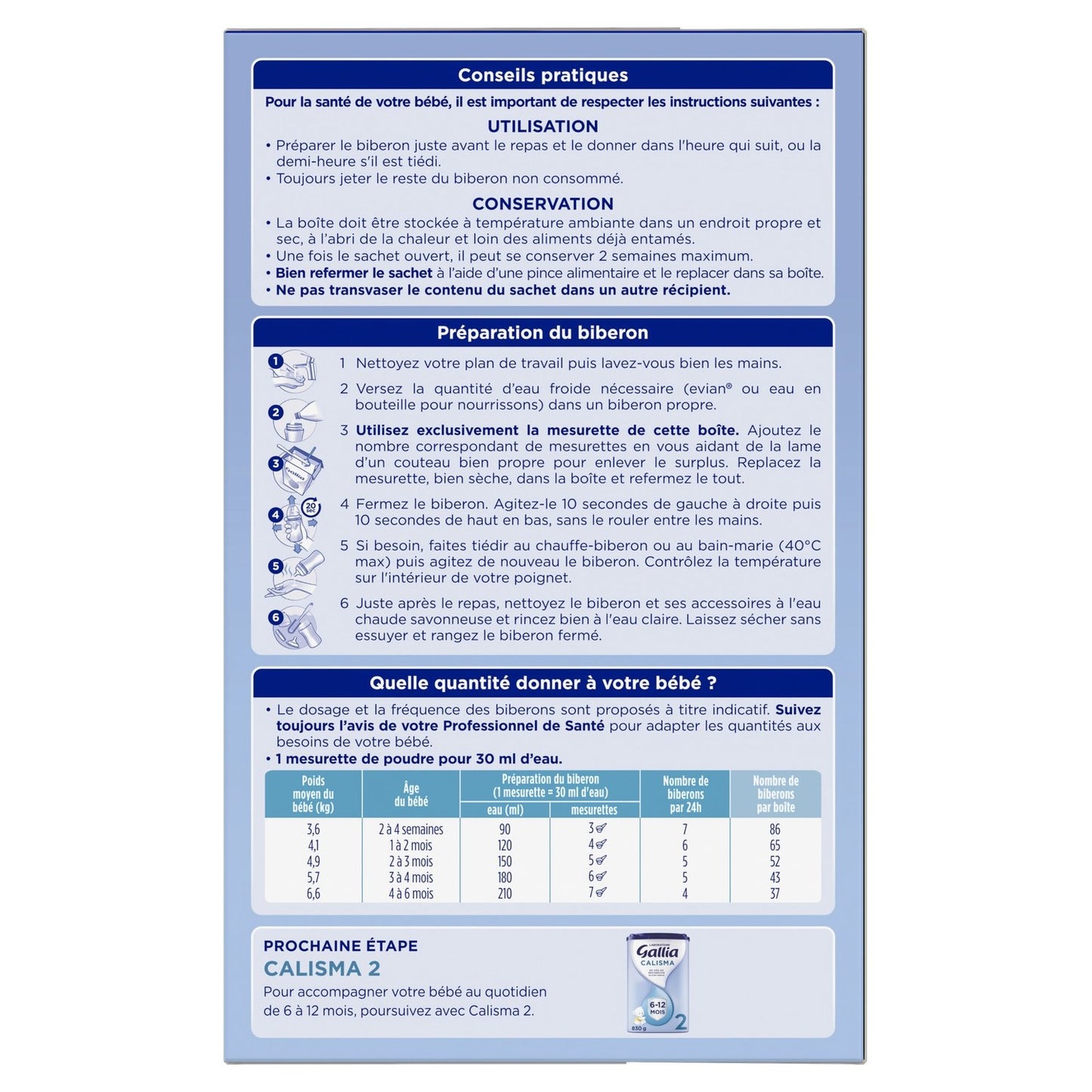 Calisma GALLIA Powdered Baby Milk 1st Age 0-6 Months