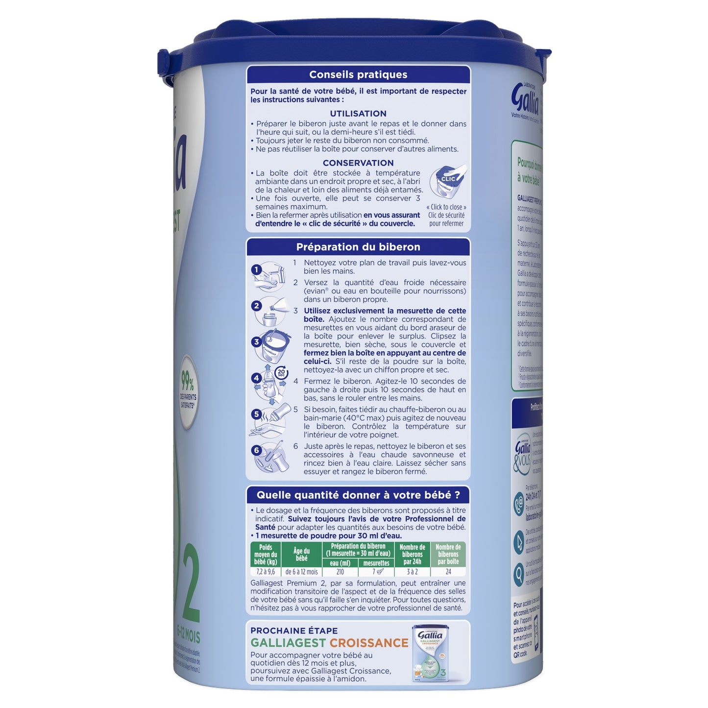 Galliagest Premium Babymilchpulver 2. Lebensjahr 6-12 Monate GALLIA