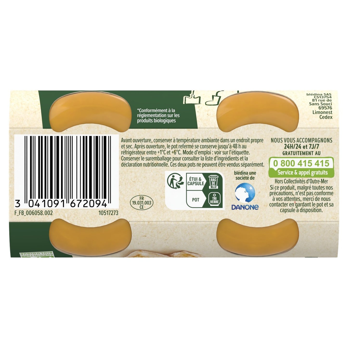 Baby Food Jar From 8 Months Small Pieces Parsnip Pumpkin Turkey Les Récoltes Bio BLEDINA