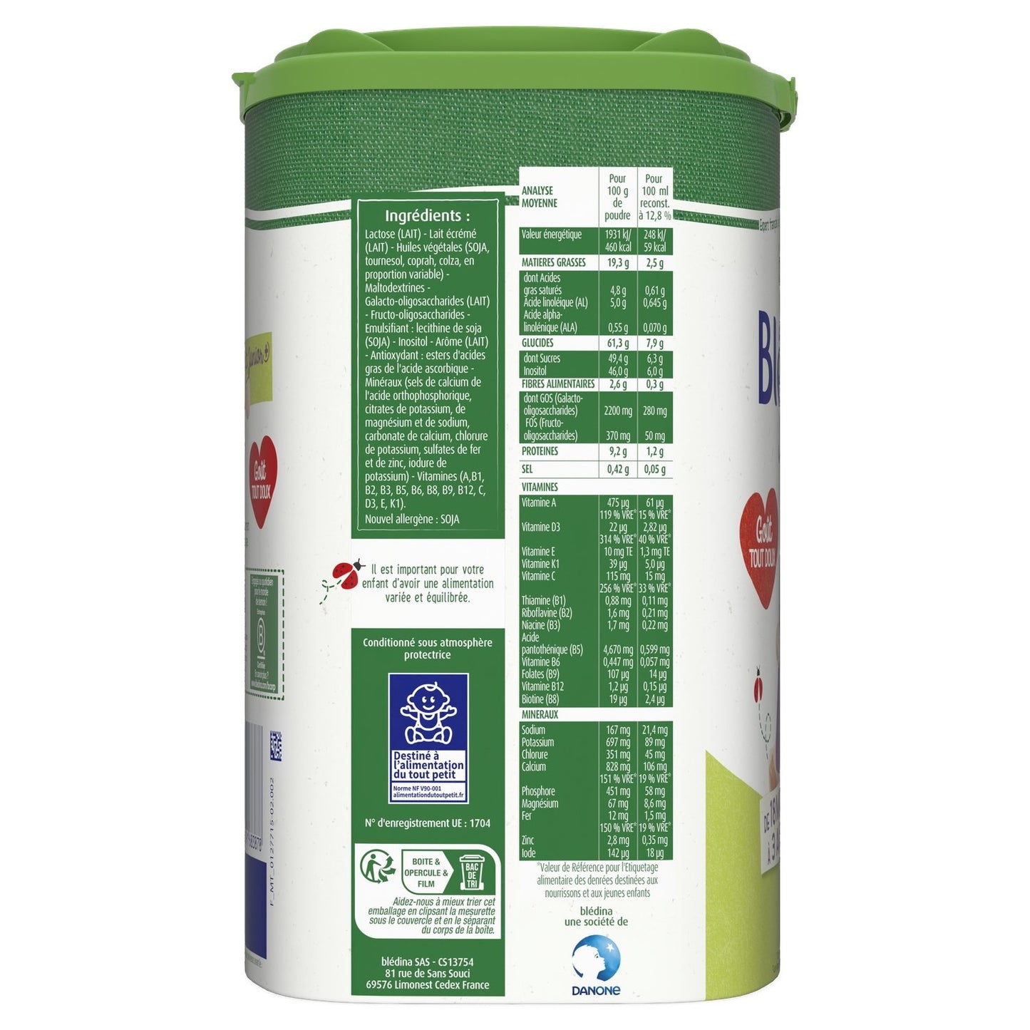 Powdered Baby Milk 4th Age From 18 Months Blédilait Junior BLEDINA
