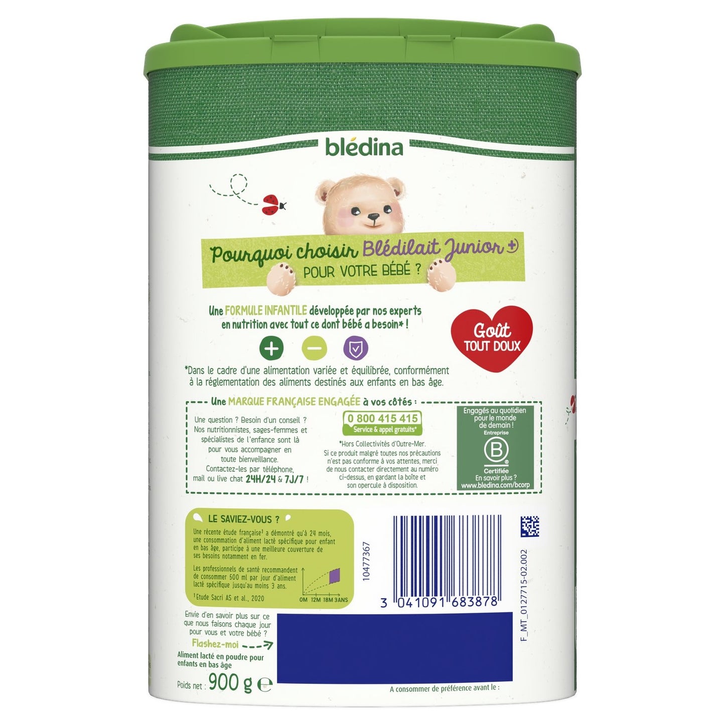 Powdered Baby Milk 4th Age From 18 Months Blédilait Junior BLEDINA