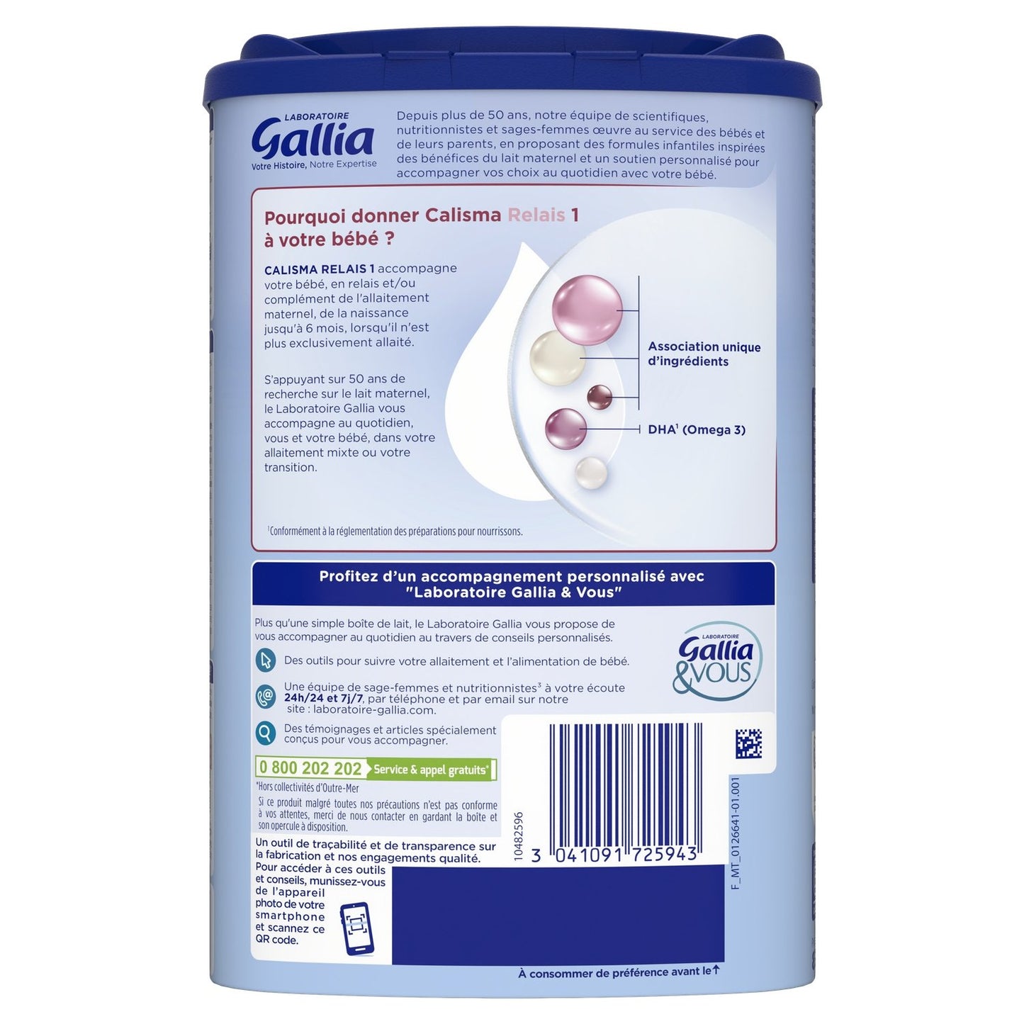 Baby Milk Powder 1st Age 0-6 Months Calisma Relais GALLIA