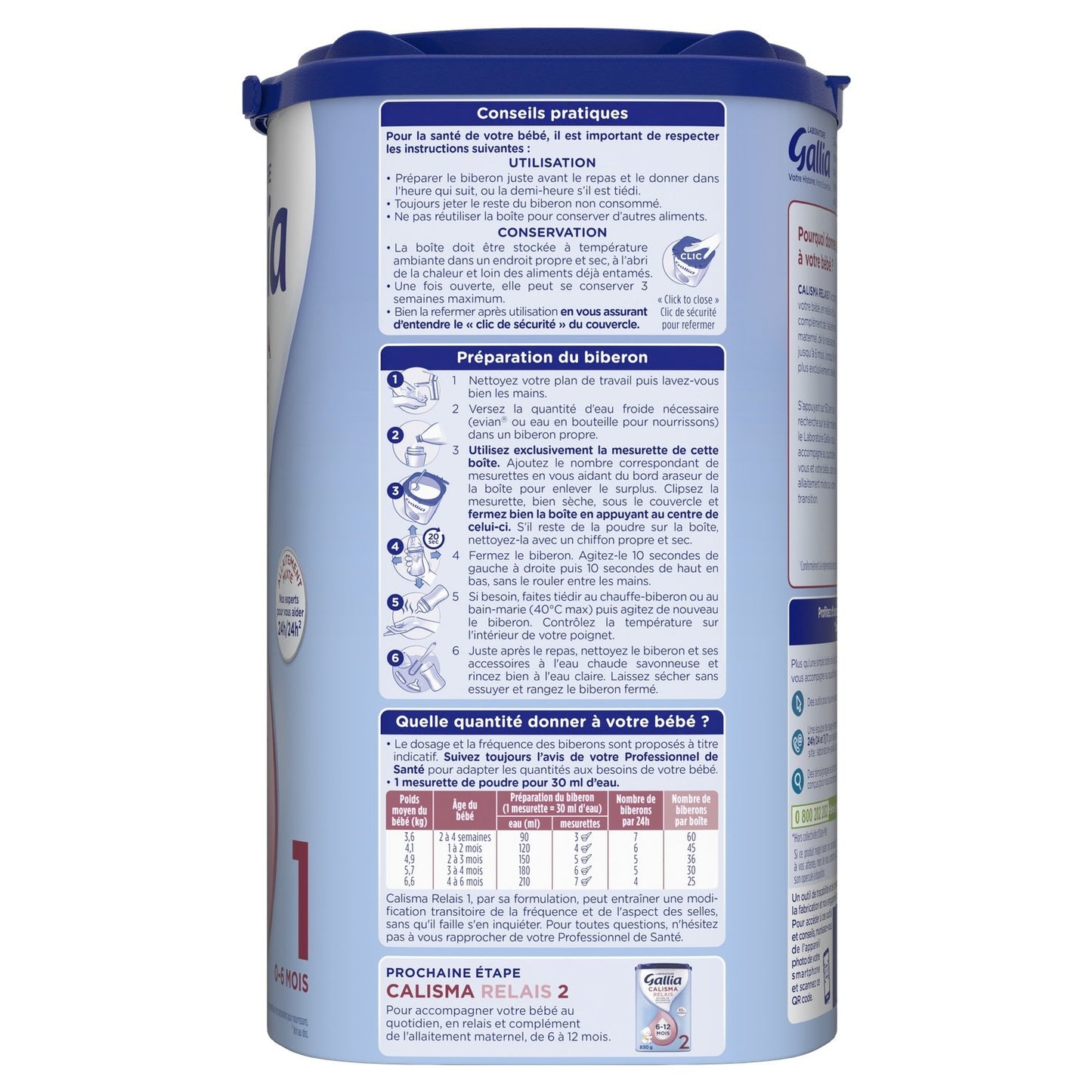 Baby Milk Powder 1st Age 0-6 Months Calisma Relais GALLIA