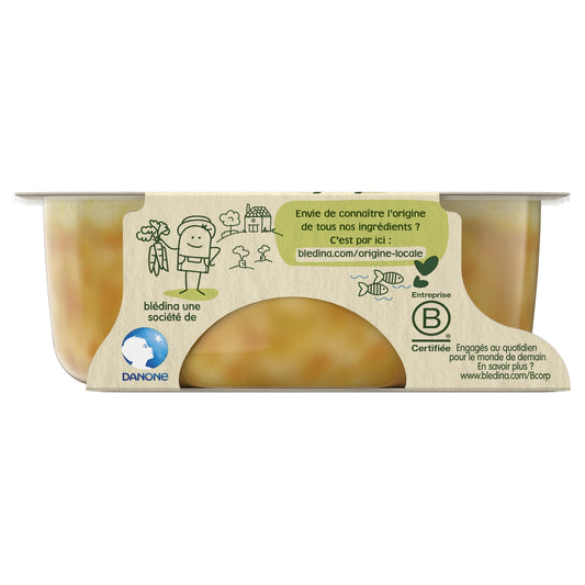 Babynahrung ab 12 Monaten Pastinakenpüree Korallenlinsen Lachs BLEDINA Committed Harvests
