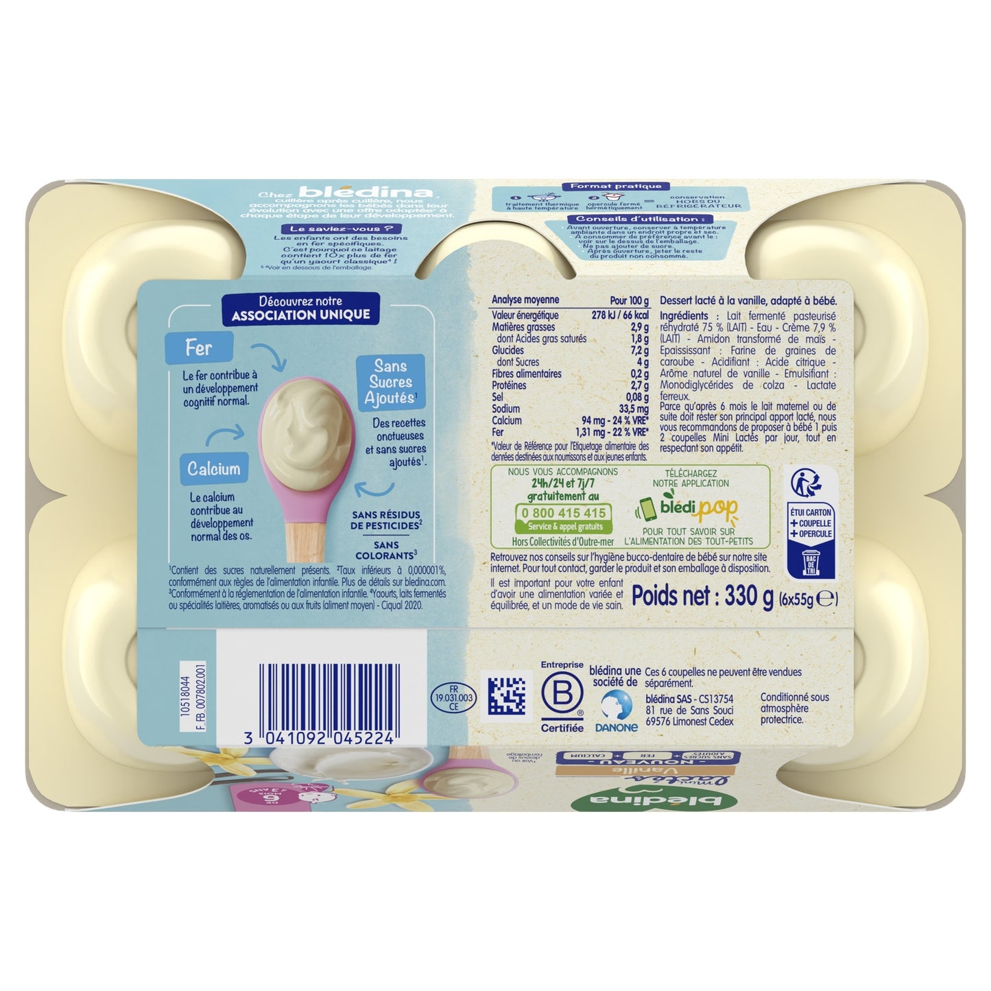 Yaourt Mini Bébé Lacté Dès 6 Mois BLEDINA