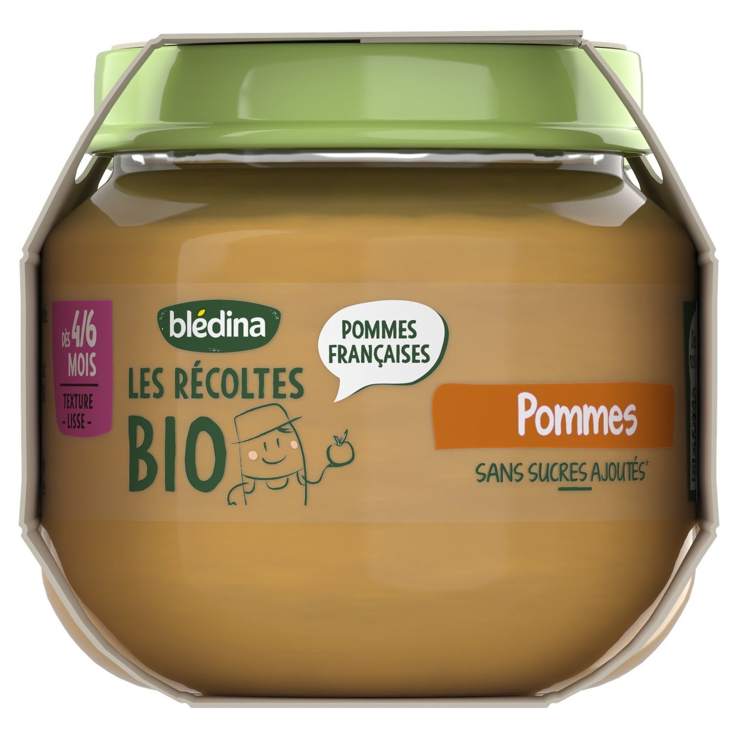 Organic Apple Fruit Puree for Babies from 4/6 Months BLEDINA