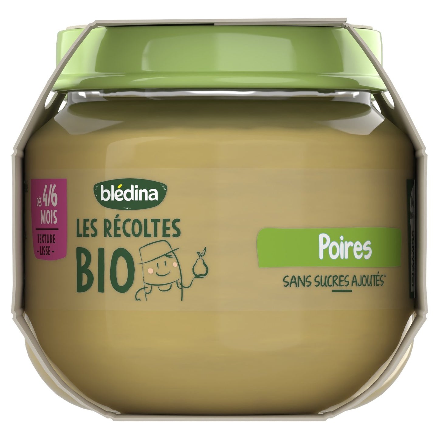 Organic Pear Fruit Puree for Babies from 4/6 Months BLEDINA