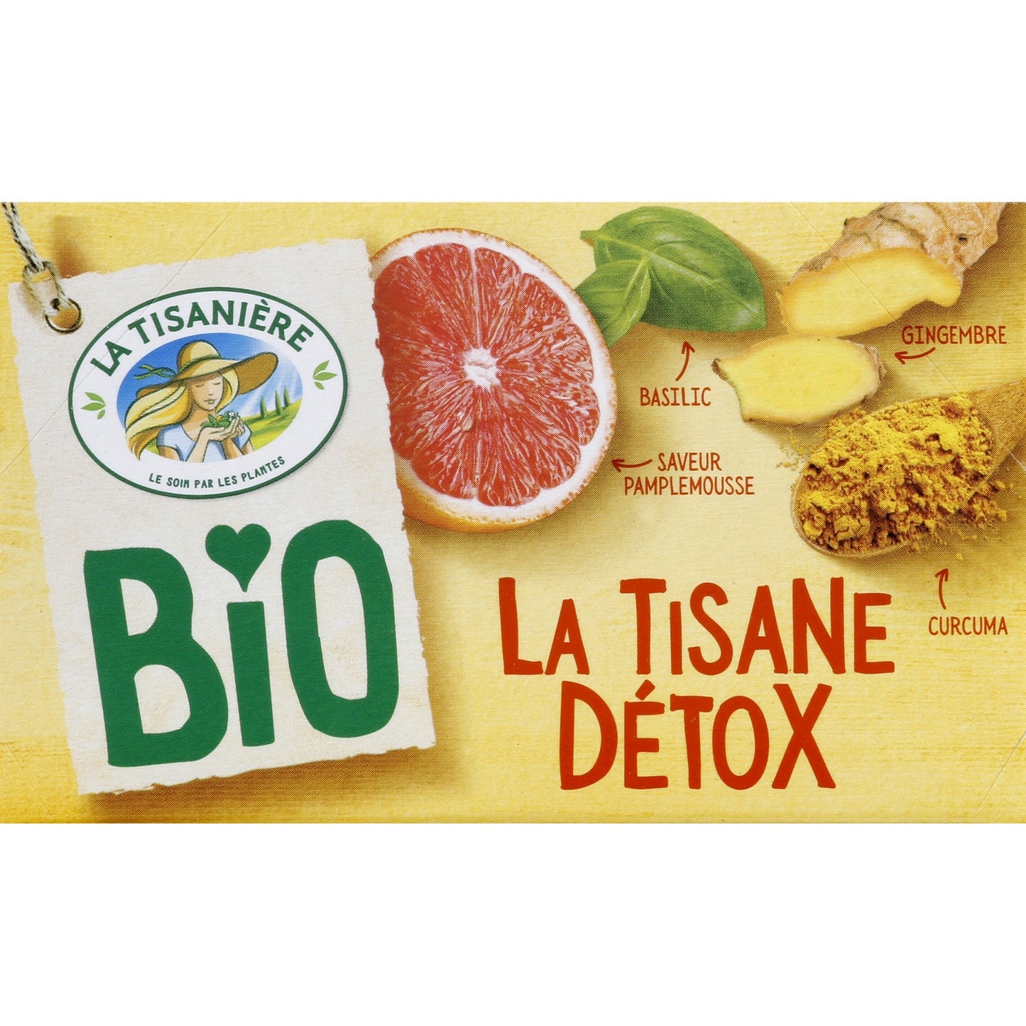 Organic Basil Turmeric Ginger Grapefruit Detox Infusion LA TISANIERE