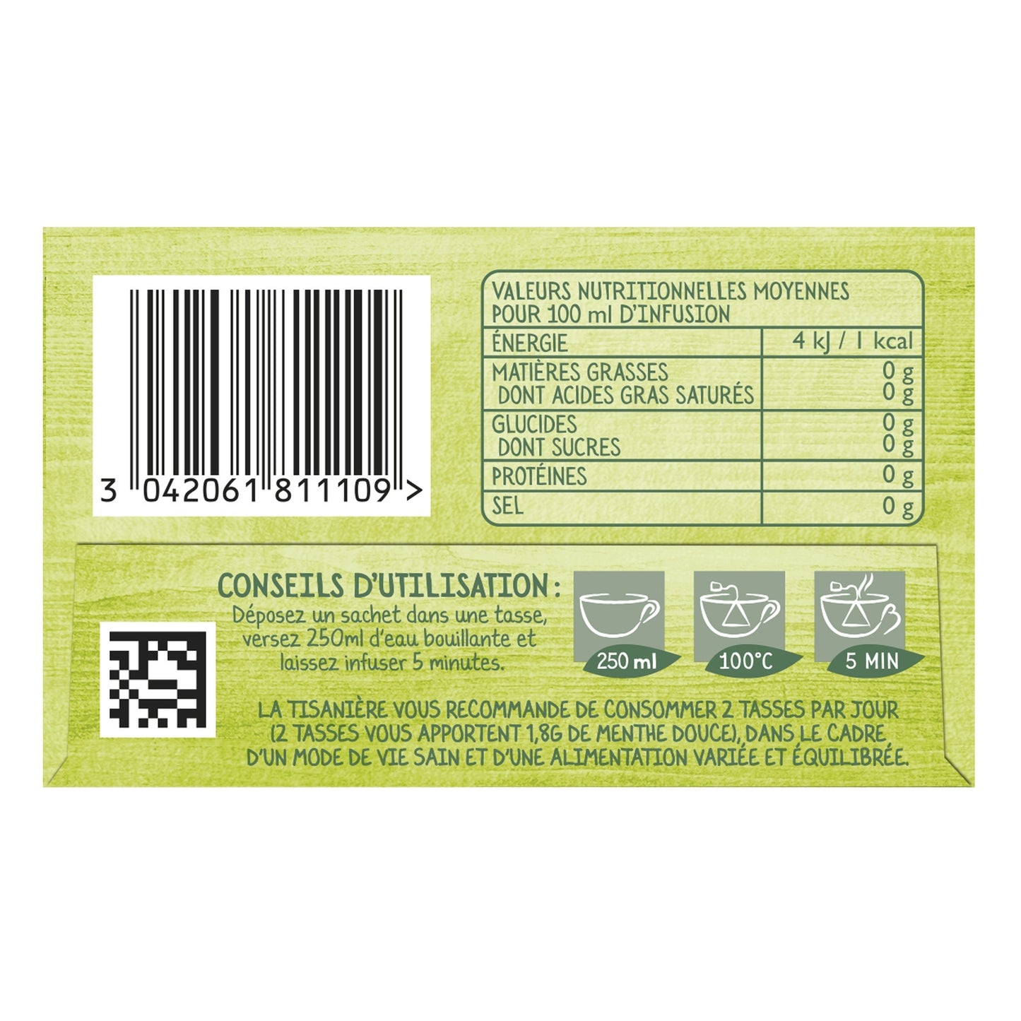 Organic Mint Lime Digestion Infusion LA TISANIERE