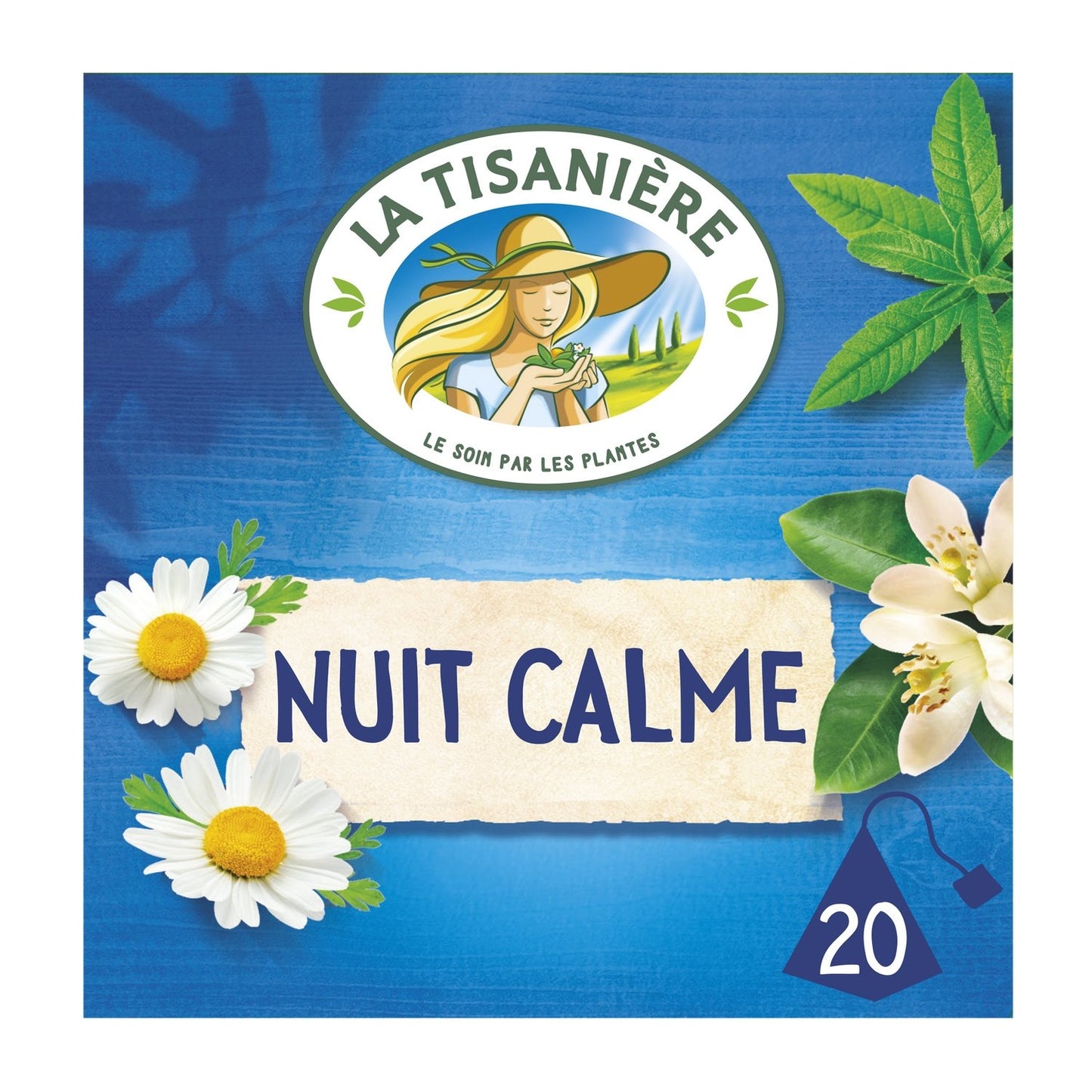 Infusion Camomille Oranger Tilleul LA TISANIERE la boite de 20 sachets