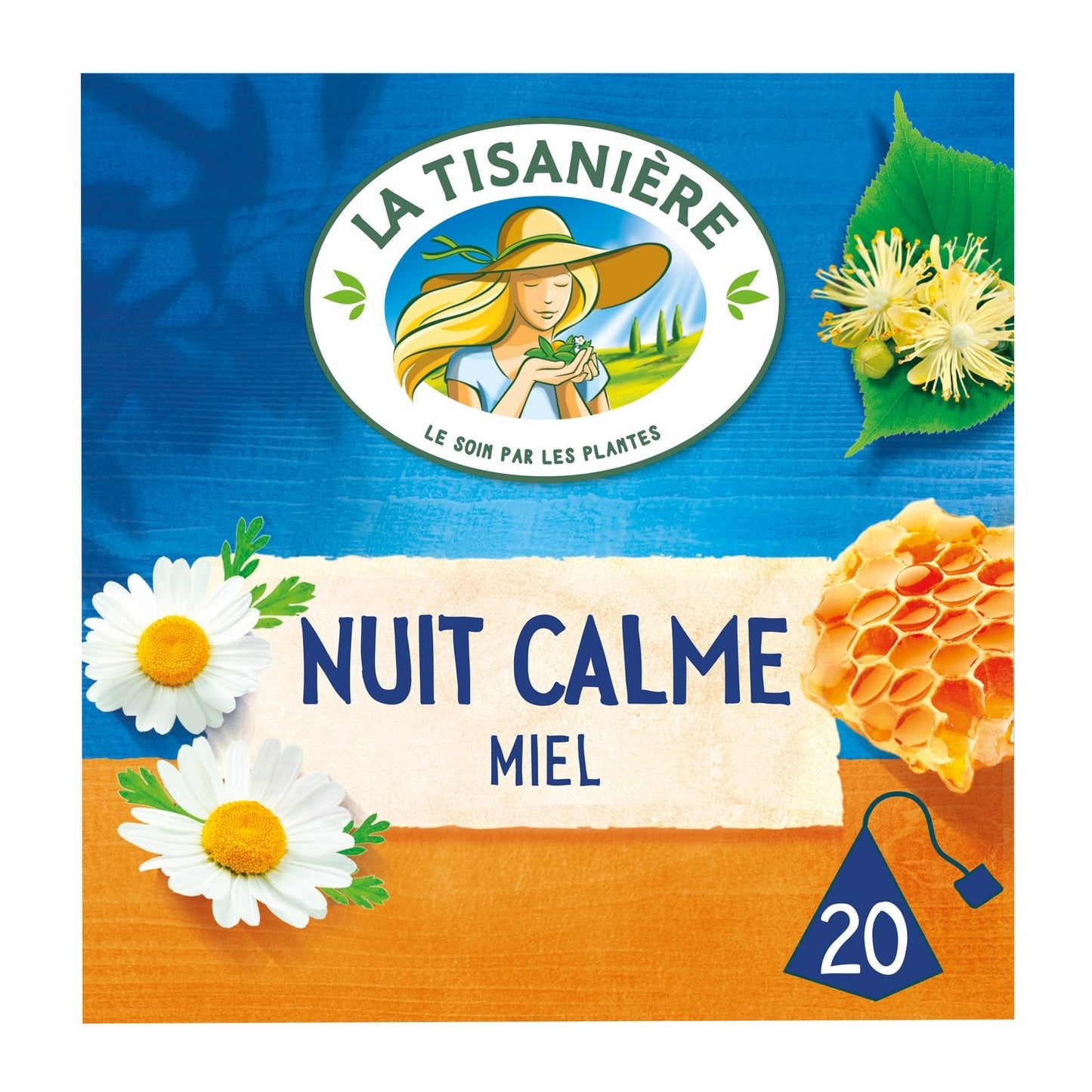 Infusion Miel Nuit Calme LA TISANIERE la boite de 20 sachets