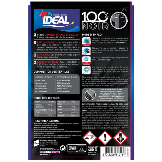 100% Black IDEAL Textile Dye