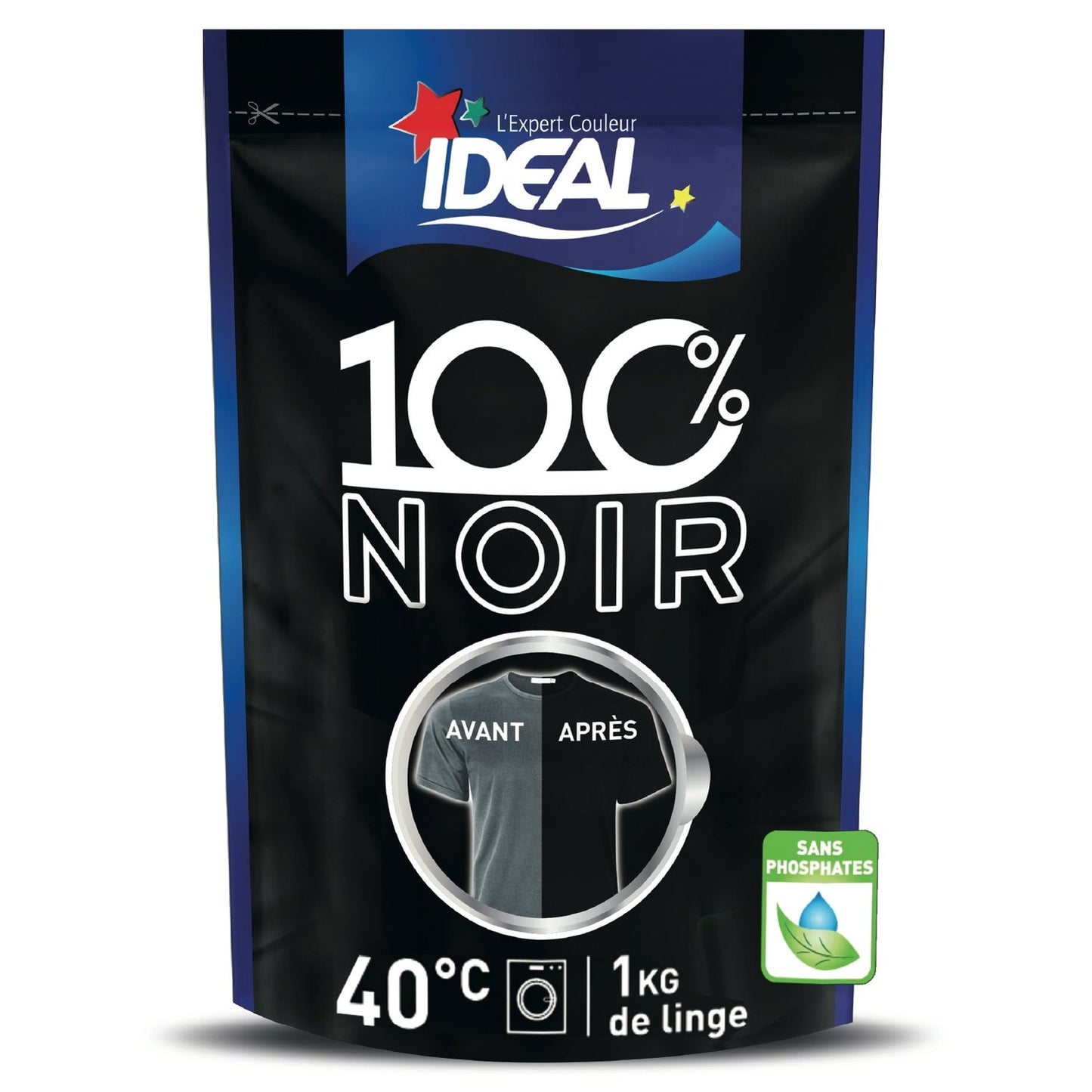 Teinture Textile 100% Noir IDEAL le sachet de 400 g