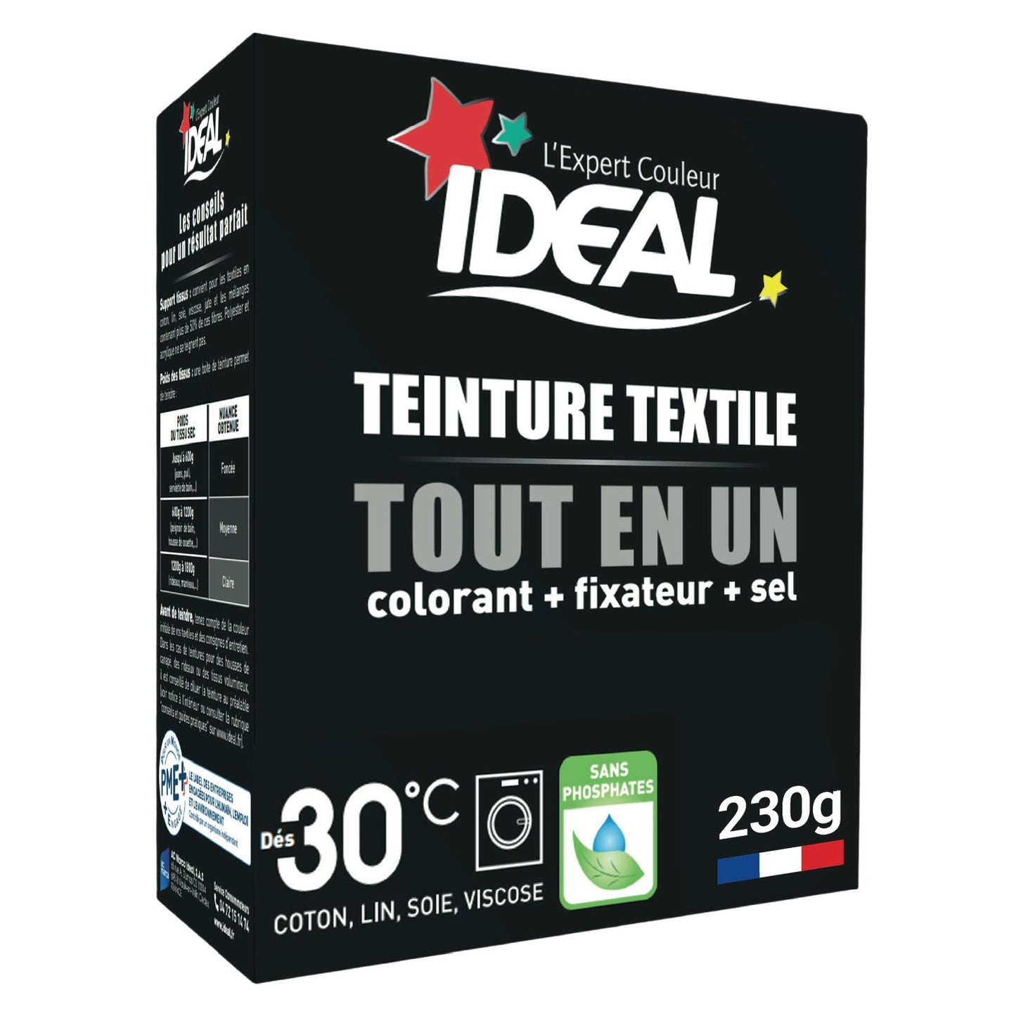 Teinture Textile Noir IDEAL la boite de 230 g