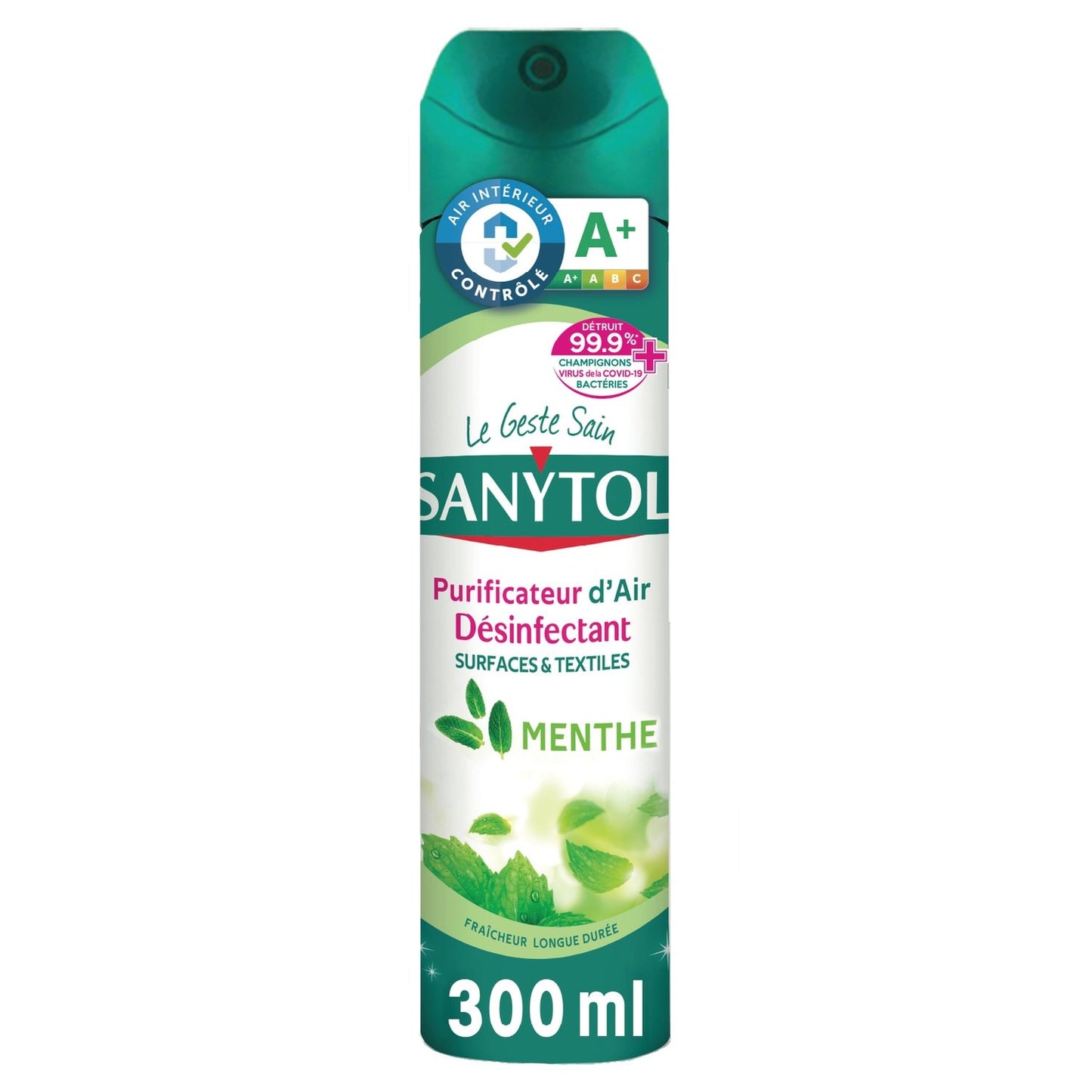 Purificateur Spray Désinfectant Menthe SANYTOL l'aérosol de 300mL