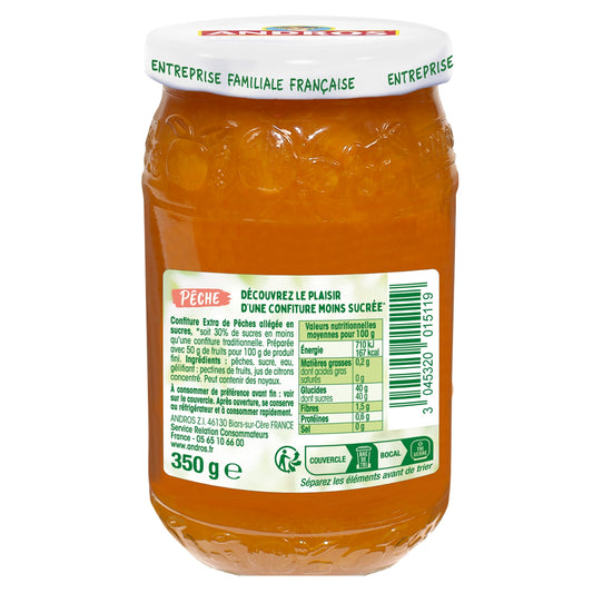 Confiture pêche allégée en sucres ANDROS