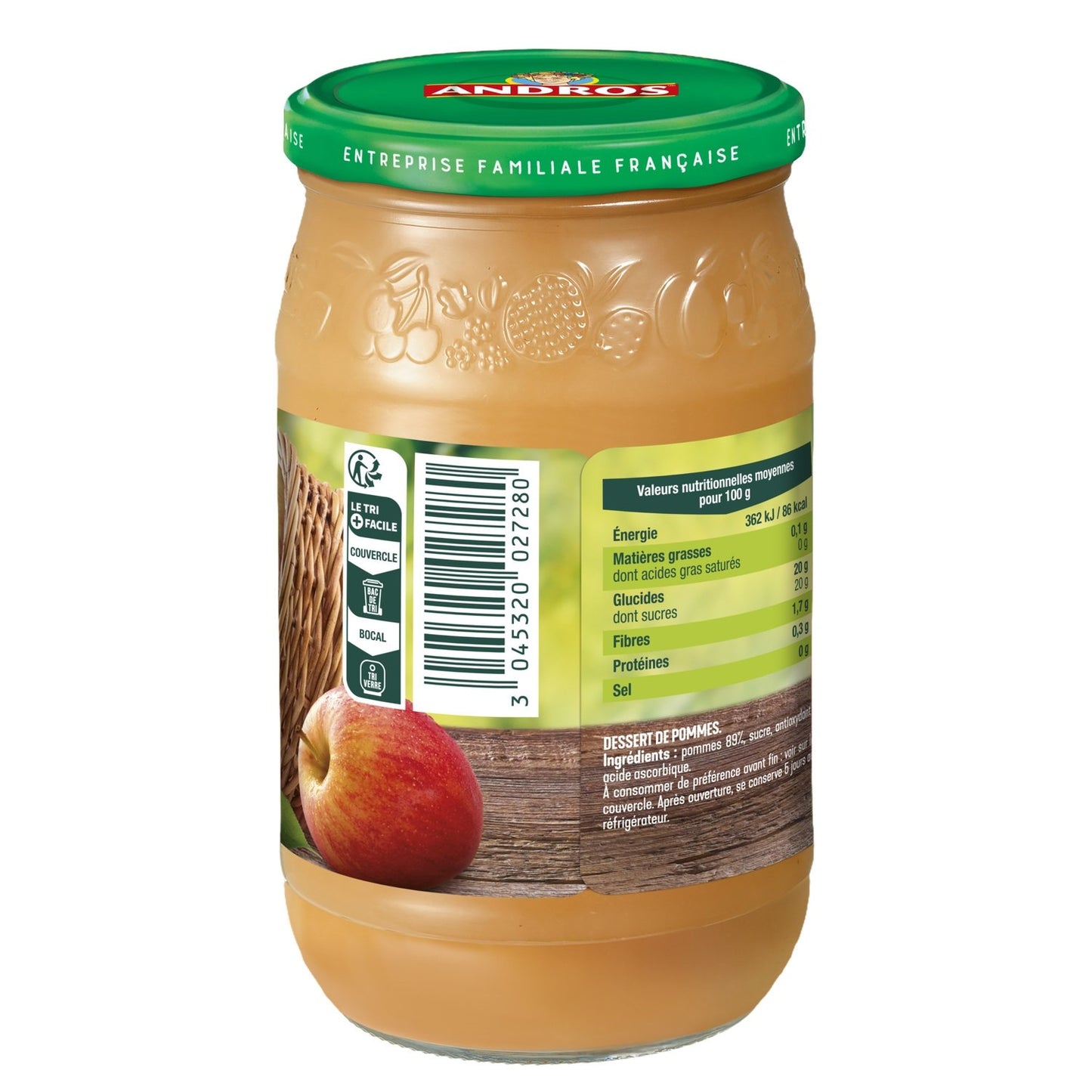 ANDROS Plain Apple Compote