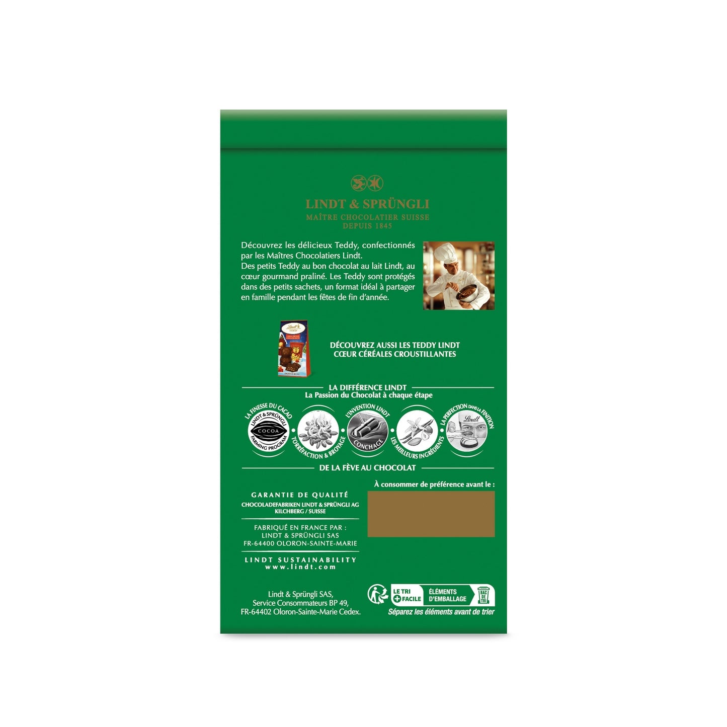 TEDDY LINDT Milk Chocolate Praline
