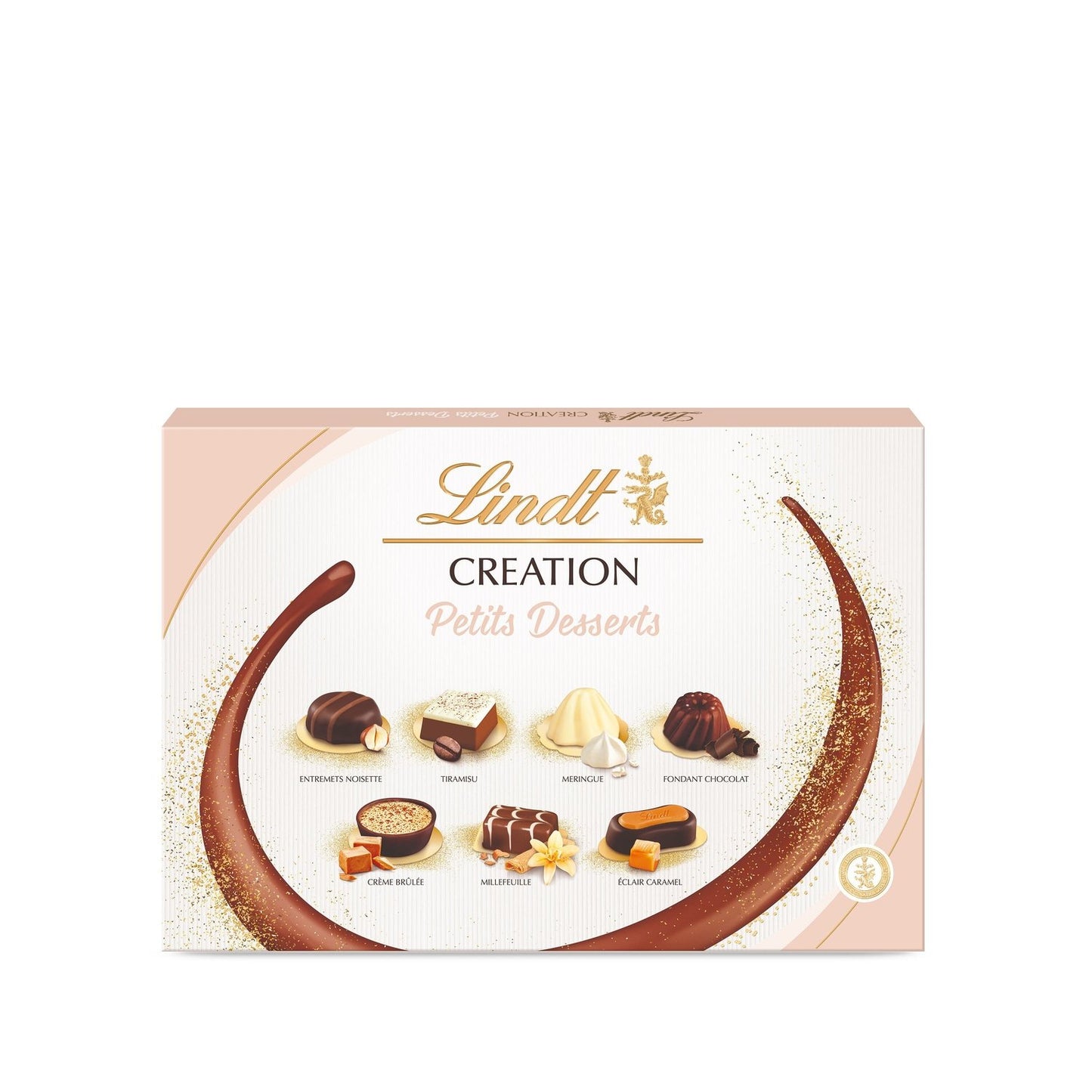 Assortiment de Chocolats Lait, Noir et Blanc, Lindt Création LINDT - Gamme de Noël 2025 la boite de 413g