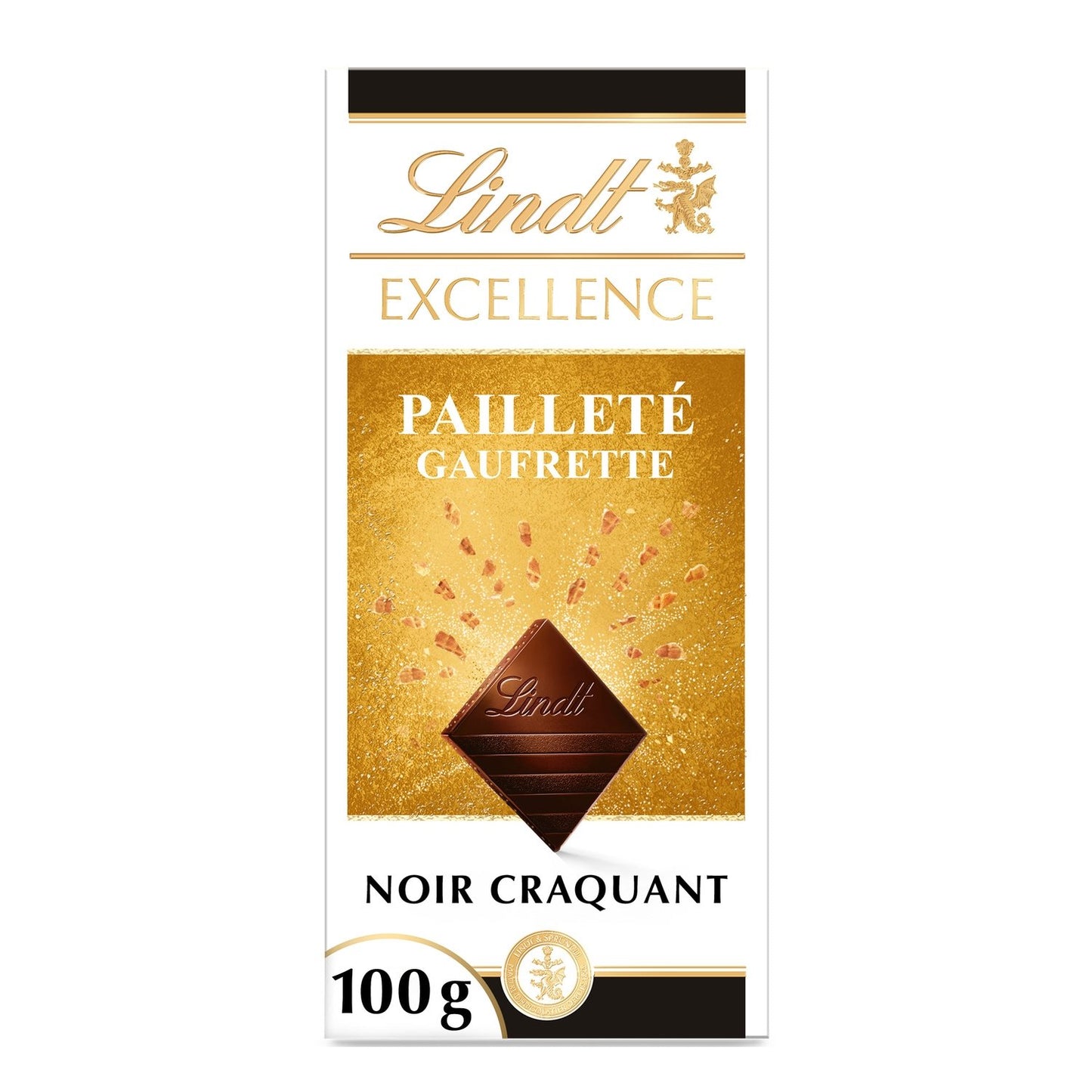 Tablette de Chocolat Noir Excellence Gaufrette LINDT La tablette de 100g